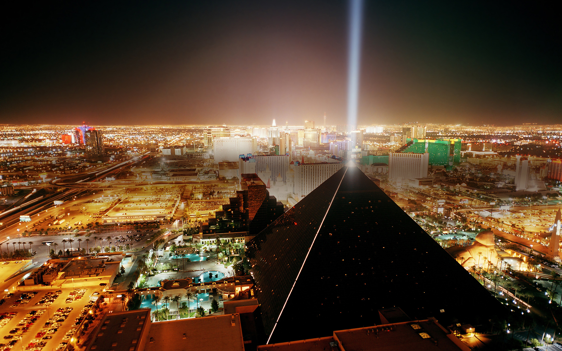 Free download wallpaper Landscape, Cities, Night, Las Vegas, City, Light, Man Made on your PC desktop