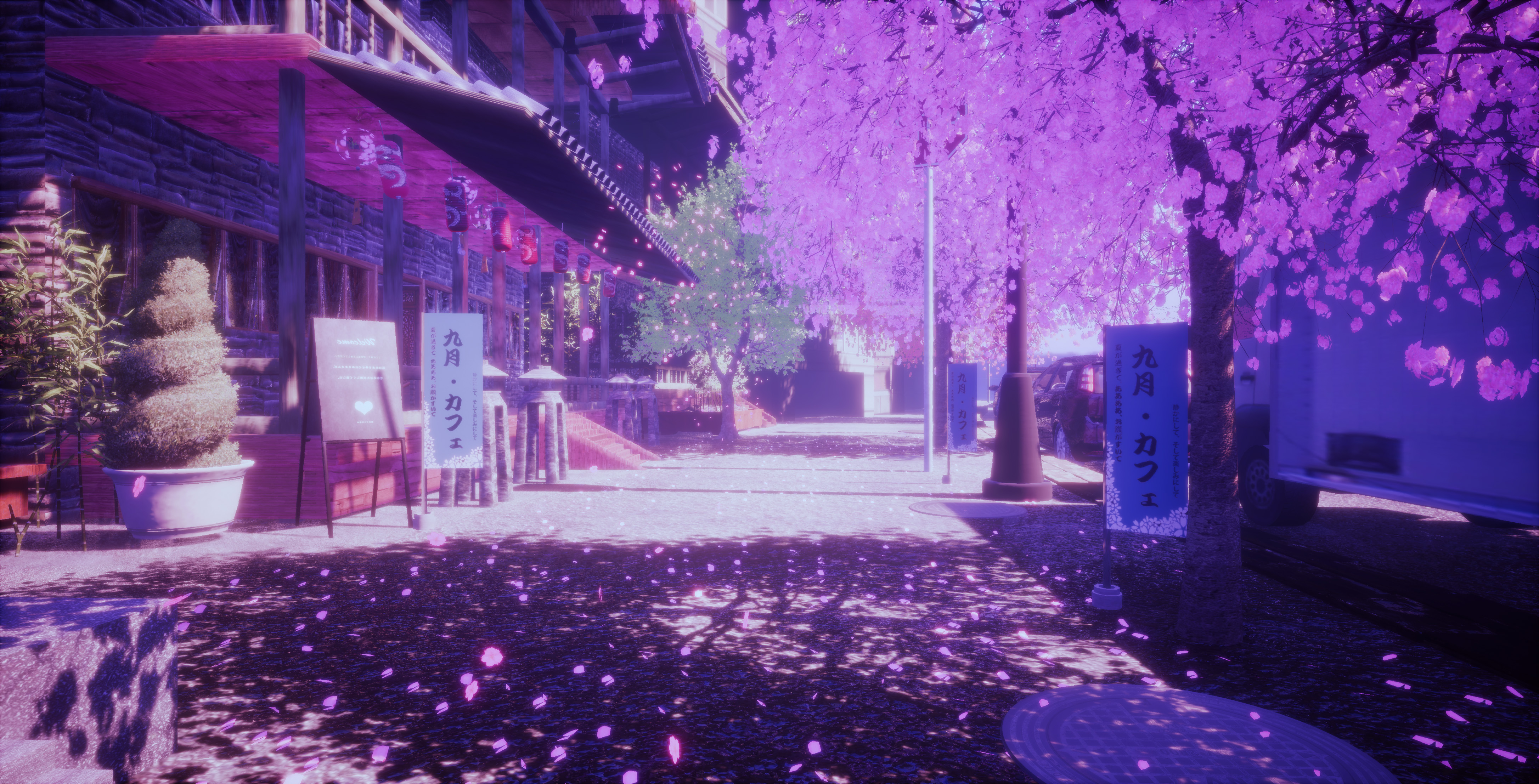 972909 descargar imagen flor de cerezo, calle, sakura, animado: fondos de pantalla y protectores de pantalla gratis