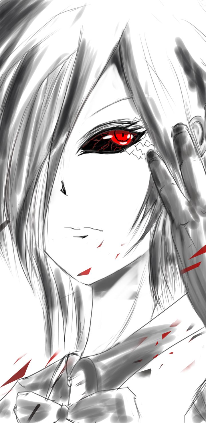 Download mobile wallpaper Anime, Red Eyes, Tokyo Ghoul, Touka Kirishima for free.