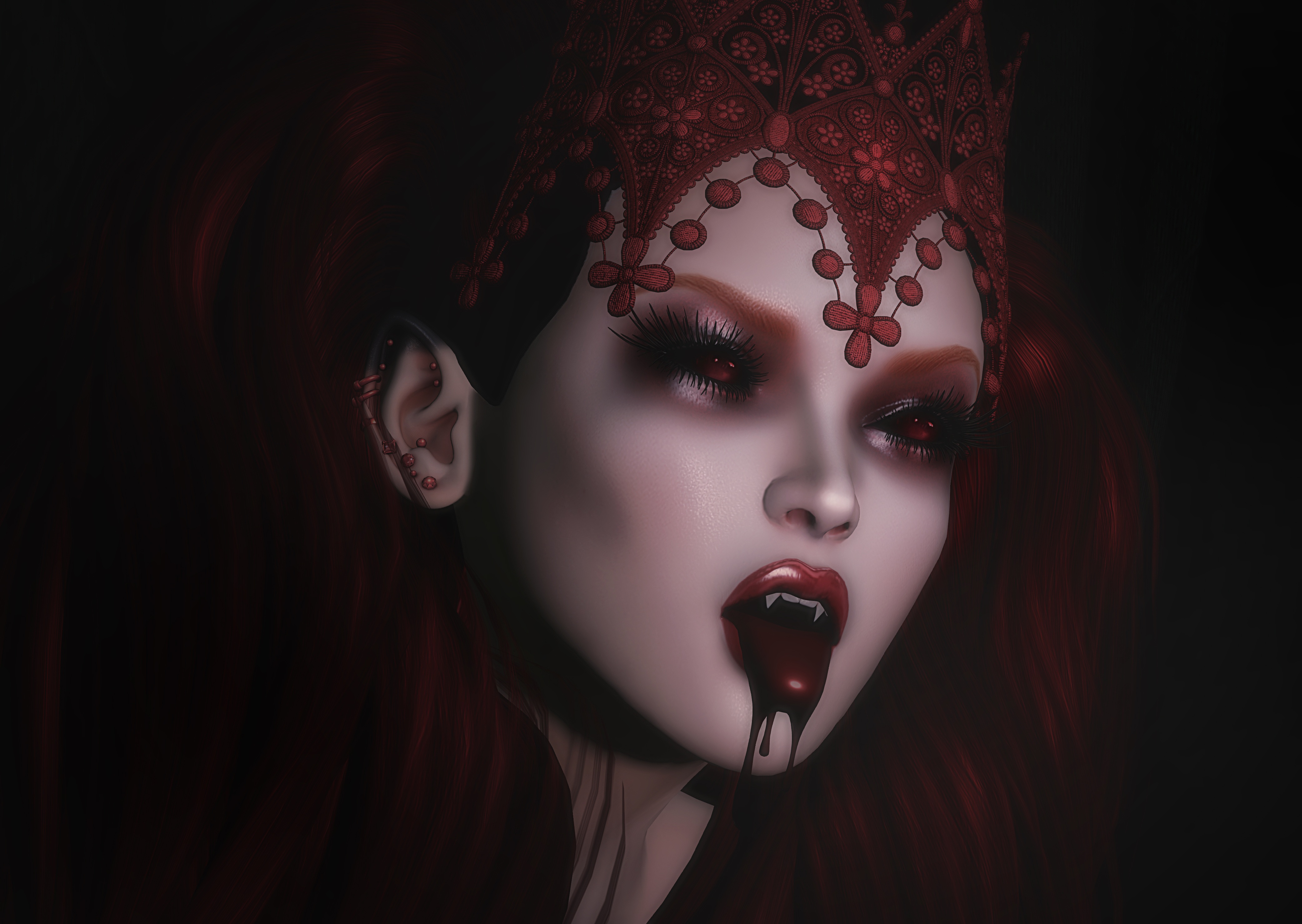 Free download wallpaper Fantasy, Blood, Dark, Vampire on your PC desktop