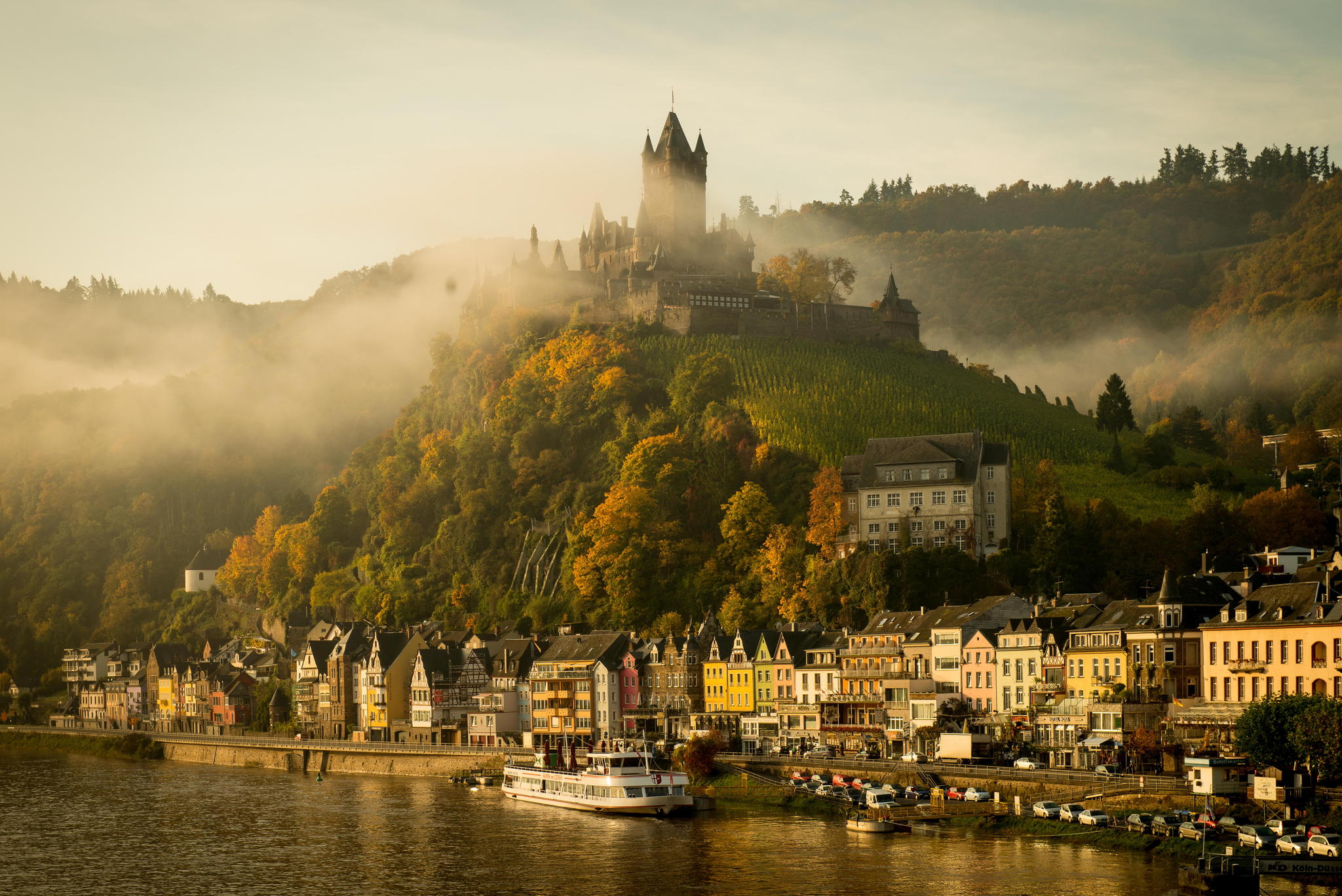 Free download wallpaper Cochem, Man Made, Towns on your PC desktop