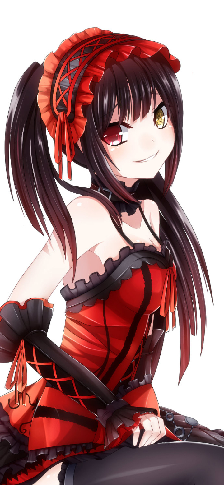 Handy-Wallpaper Animes, Datum A Live, Kurumi Tokisaki kostenlos herunterladen.