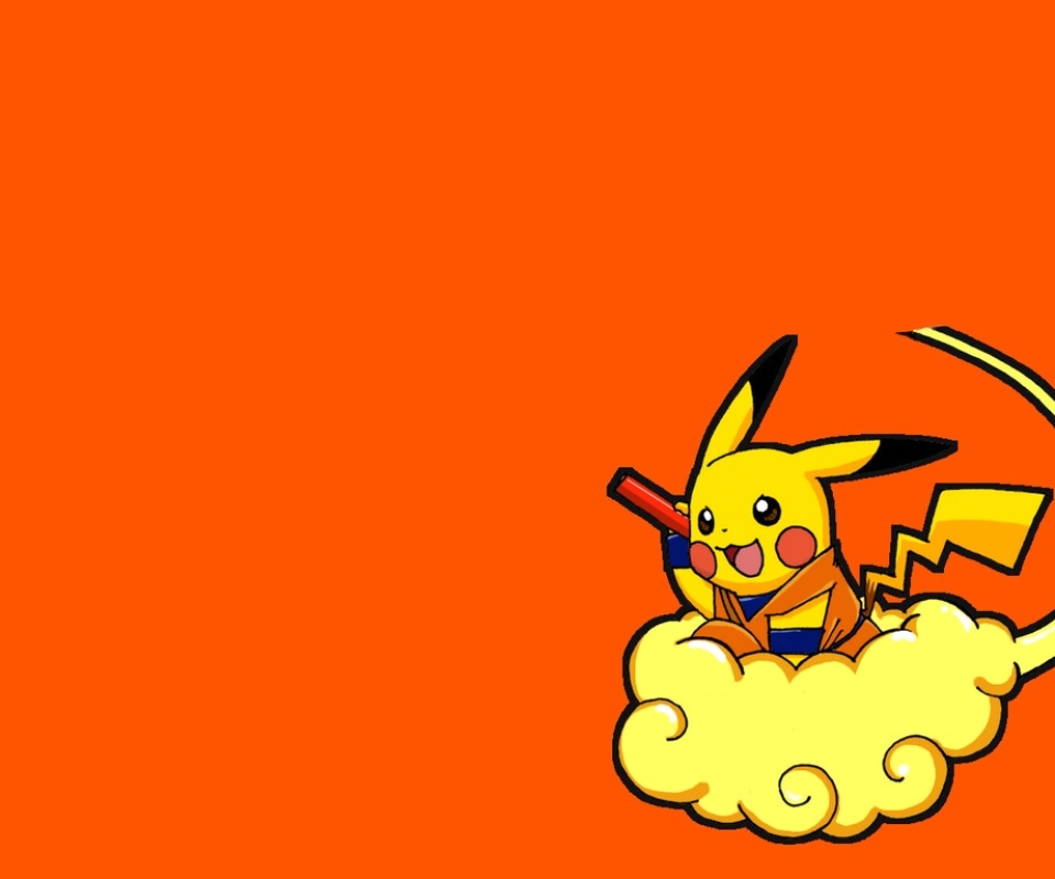Handy-Wallpaper Pokémon, Crossover, Dragon Ball, Pikachu, Animes kostenlos herunterladen.