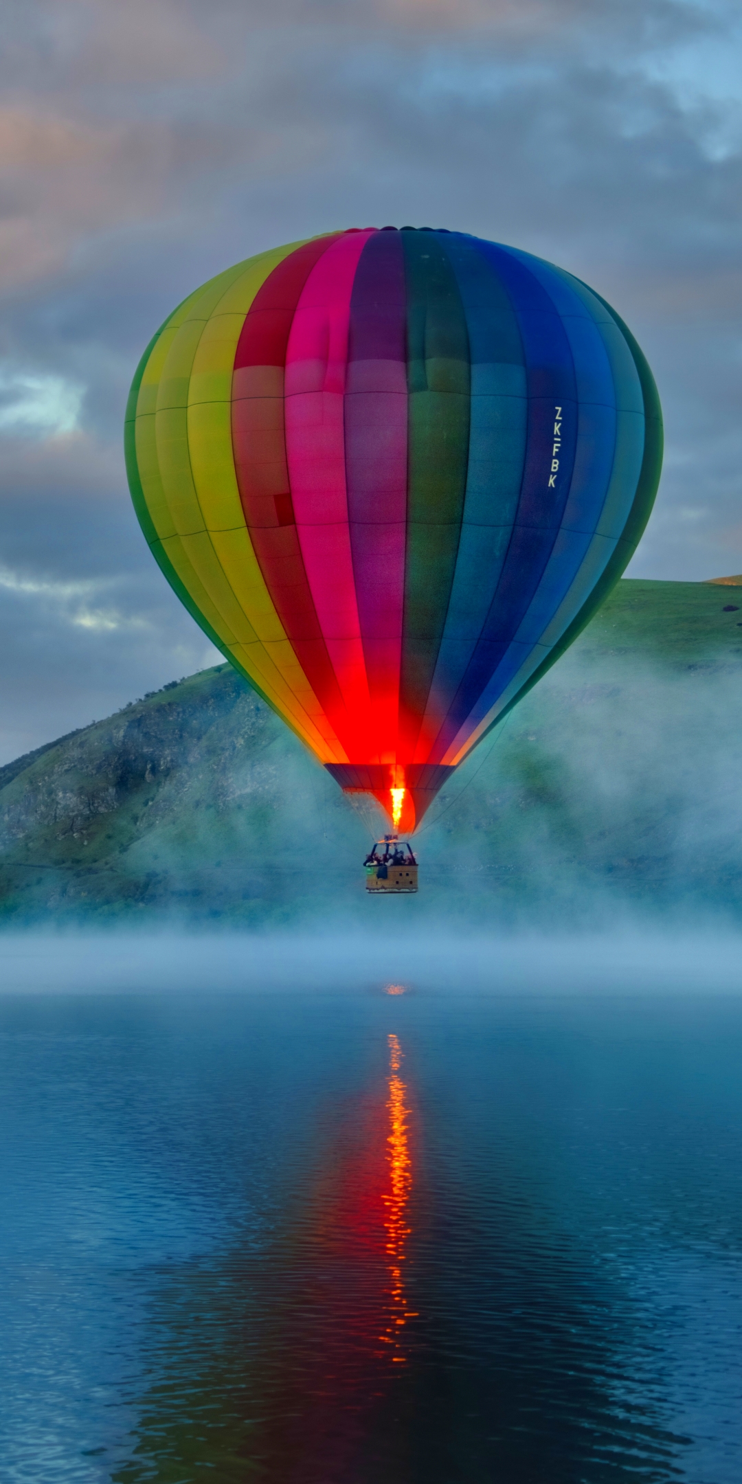 Download mobile wallpaper Fog, Cloud, Vehicle, Vehicles, Hot Air Balloon for free.