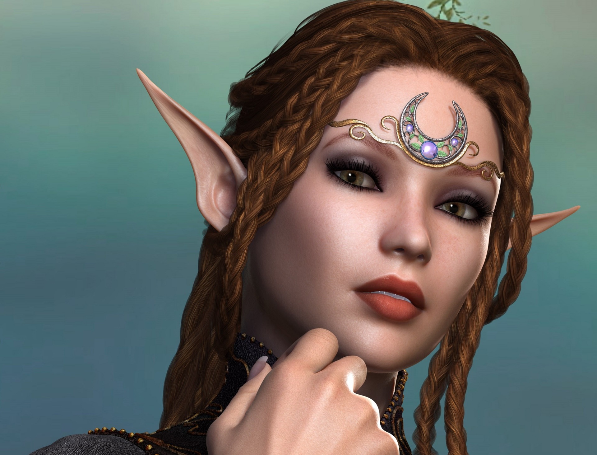 Download mobile wallpaper Fantasy, 3D, Elf for free.