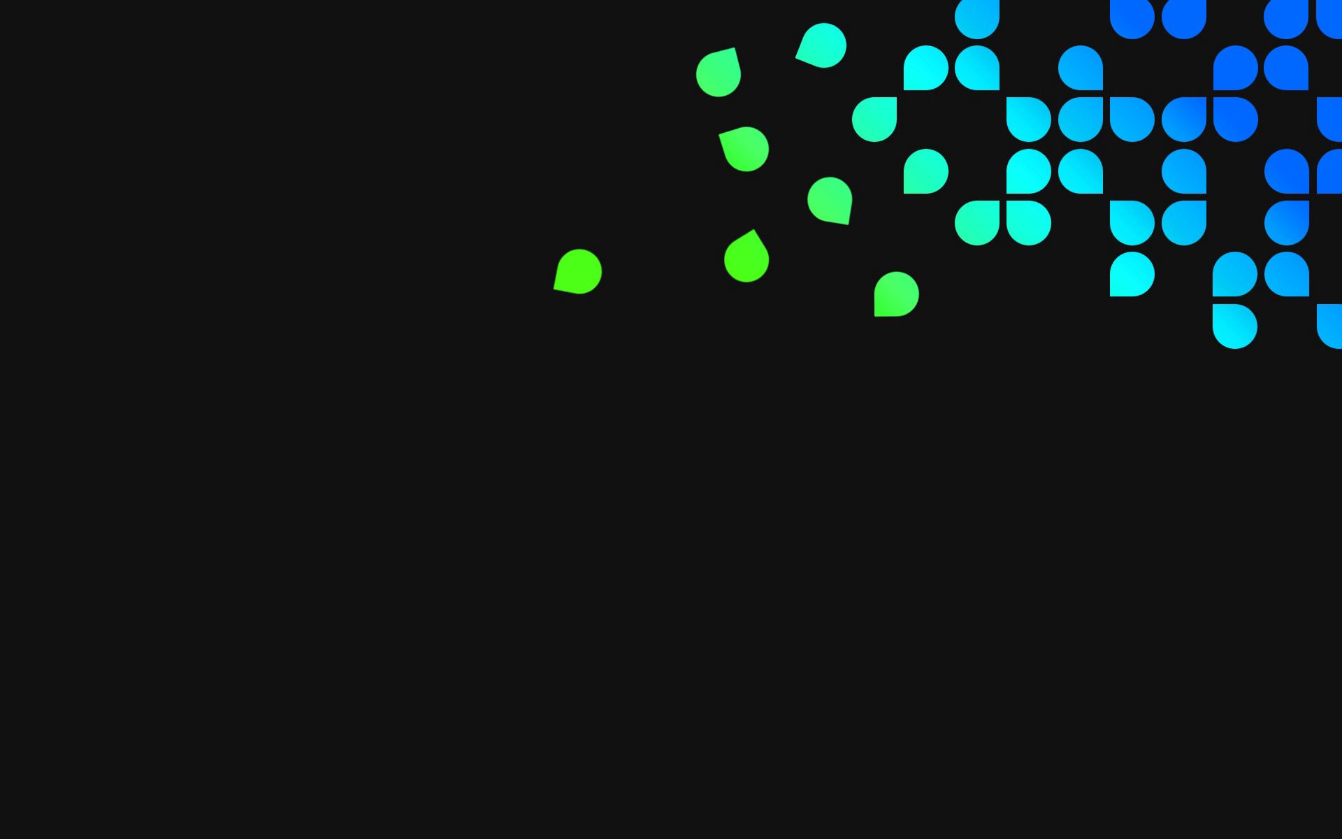 1920x1080 Background points, abstract, black, green, blue, circles, point