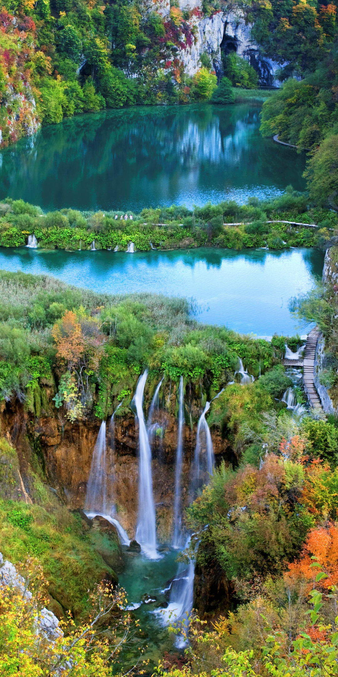 1130349 baixar papel de parede terra/natureza, cachoeira, outono, cair, parque nacional do lago plitvice, cachoeiras - protetores de tela e imagens gratuitamente