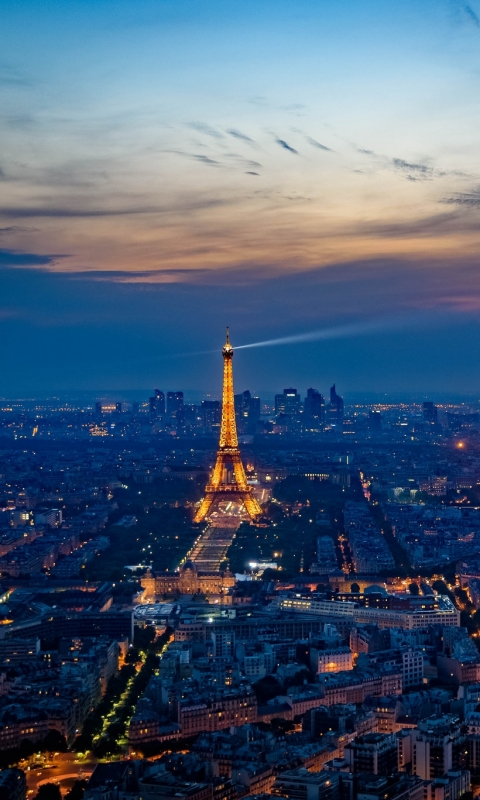 Скачати мобільні шпалери Міста, Париж, Ейфелева Вежа, Місто, Будівля, Створено Людиною, Захід Сонця безкоштовно.
