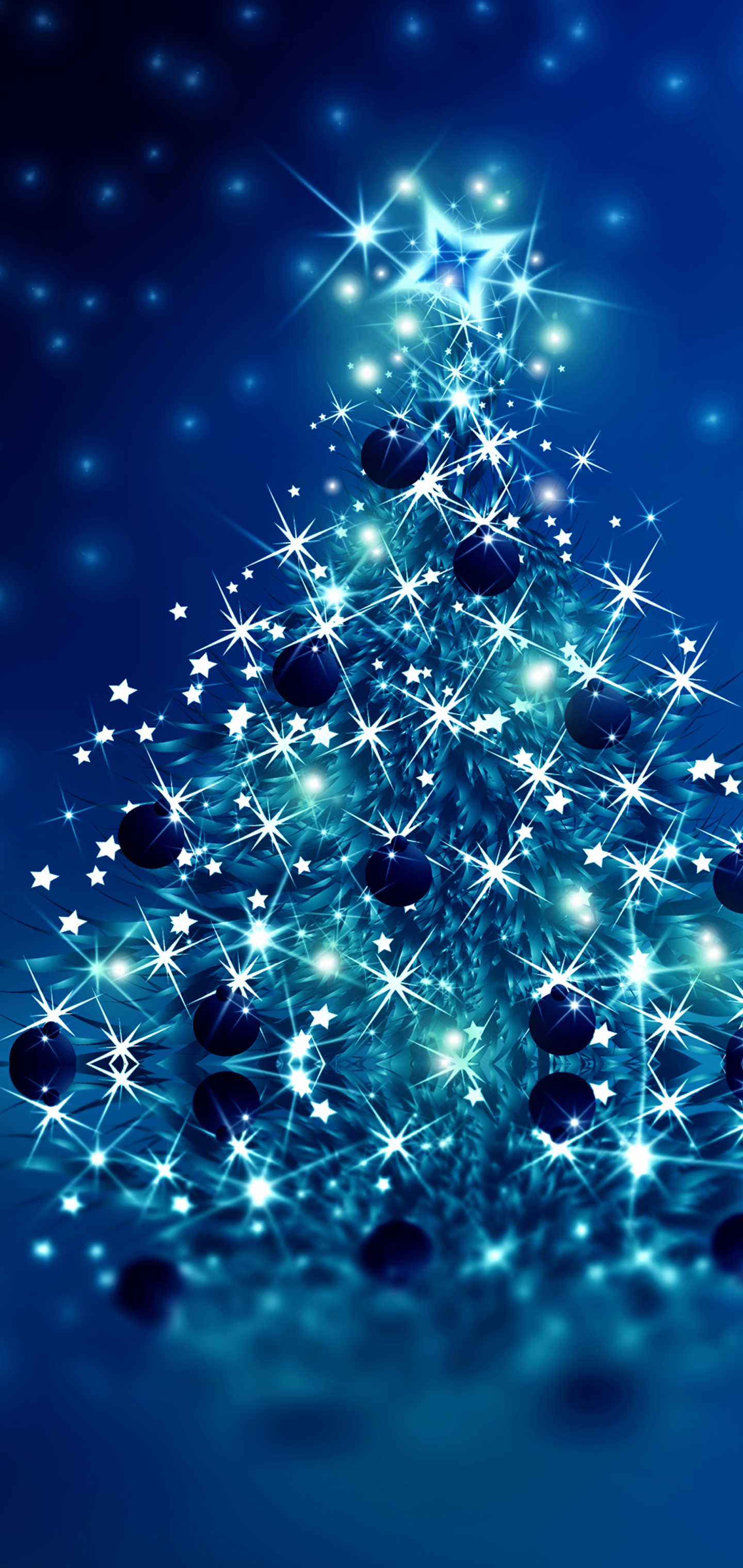 無料モバイル壁紙輝き, クリスマス, 青い, クリスマスツリー, ホリデーをダウンロードします。