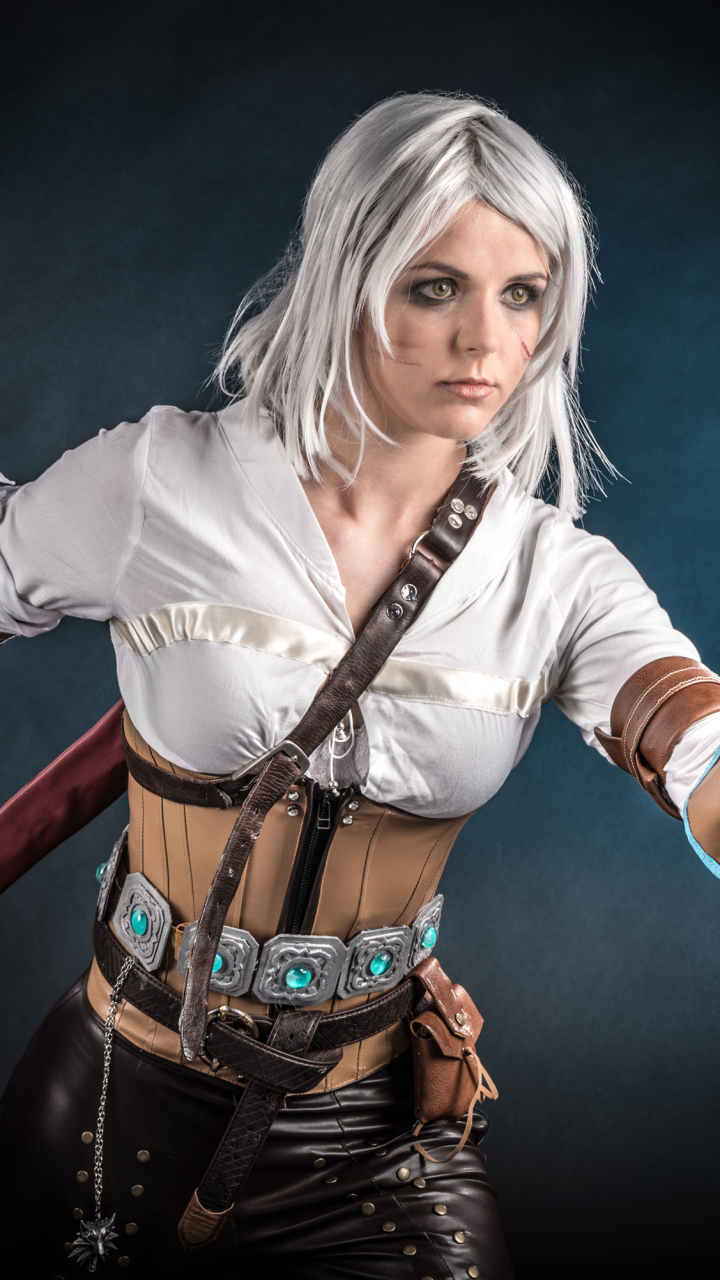 Handy-Wallpaper Frauen, Cosplay, Ciri (Der Hexer) kostenlos herunterladen.