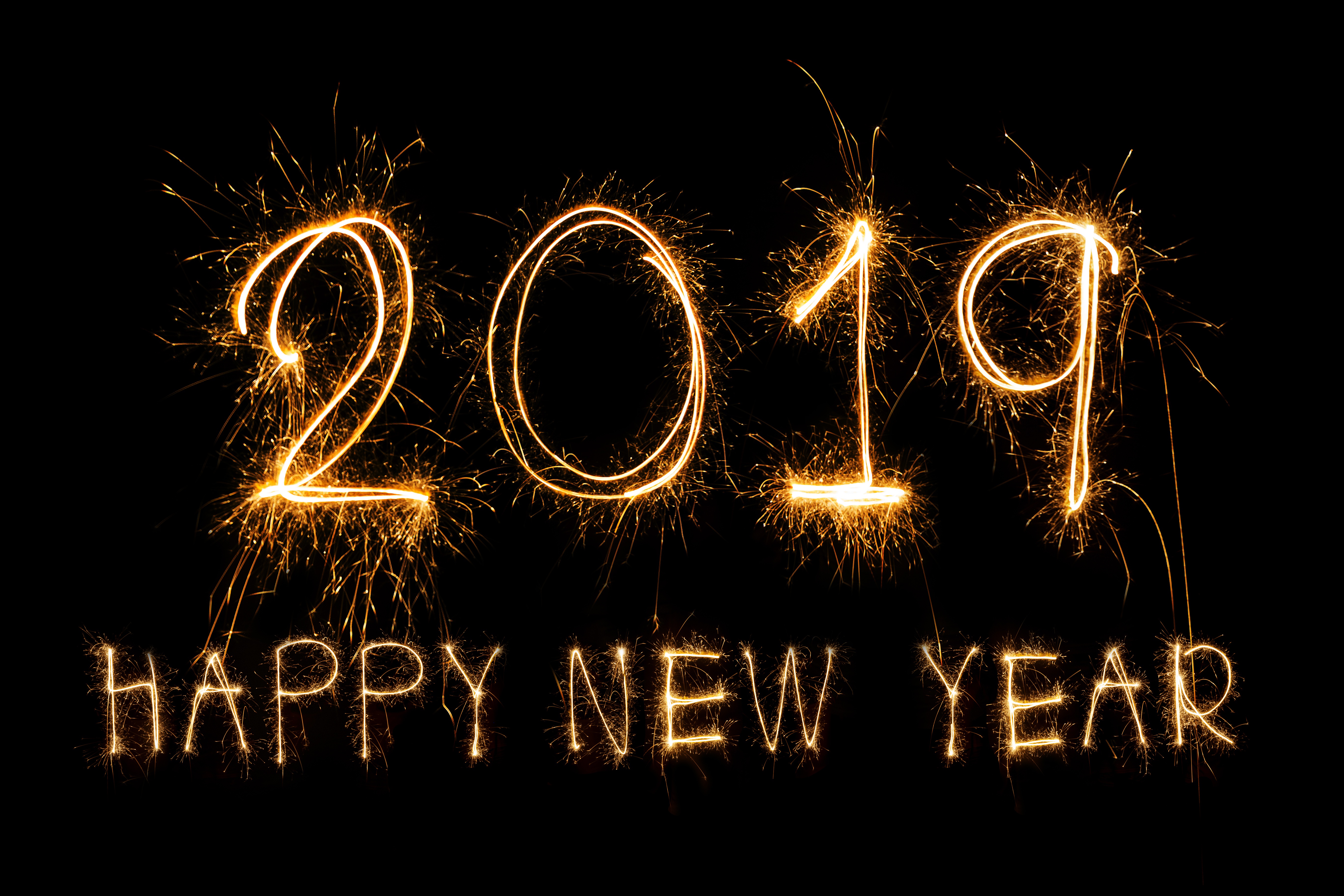 Téléchargez des papiers peints mobile Vacances, Feu D'artifice, Bonne Année, Nouvel An 2019 gratuitement.
