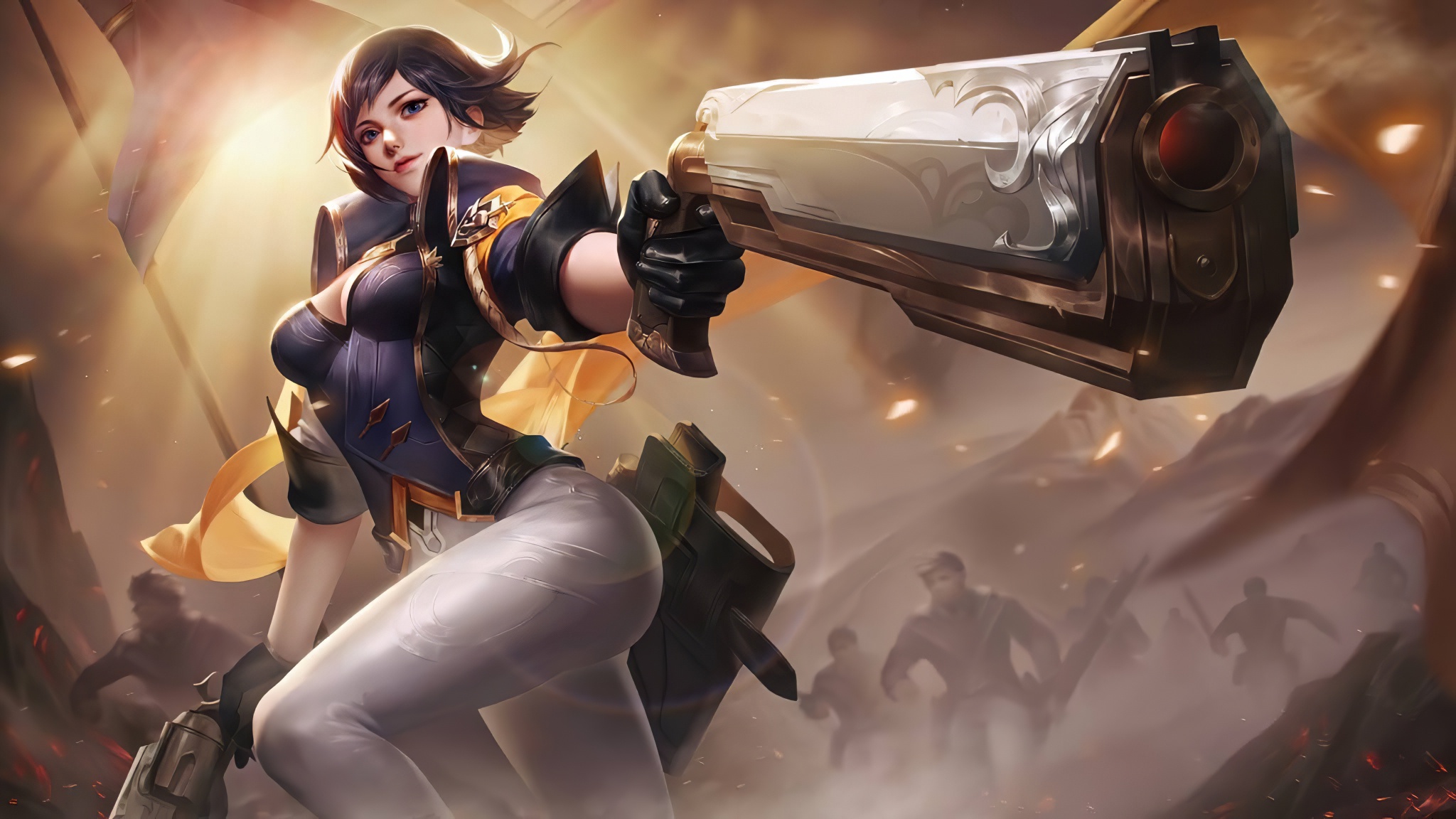 Windows Backgrounds video game, arena of valor, pistol, woman warrior