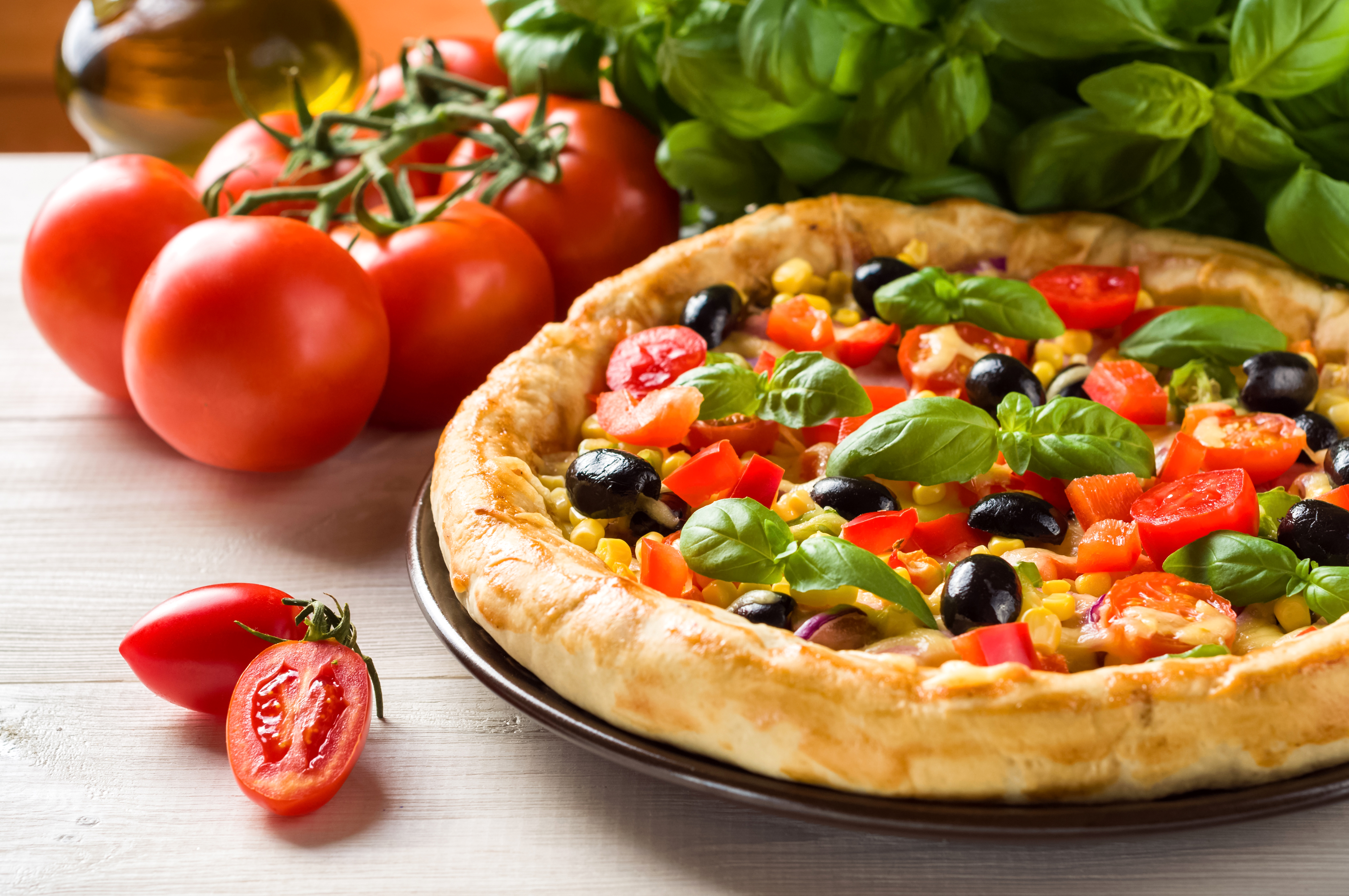 Téléchargez gratuitement l'image Nourriture, Pizza, Tomate sur le bureau de votre PC