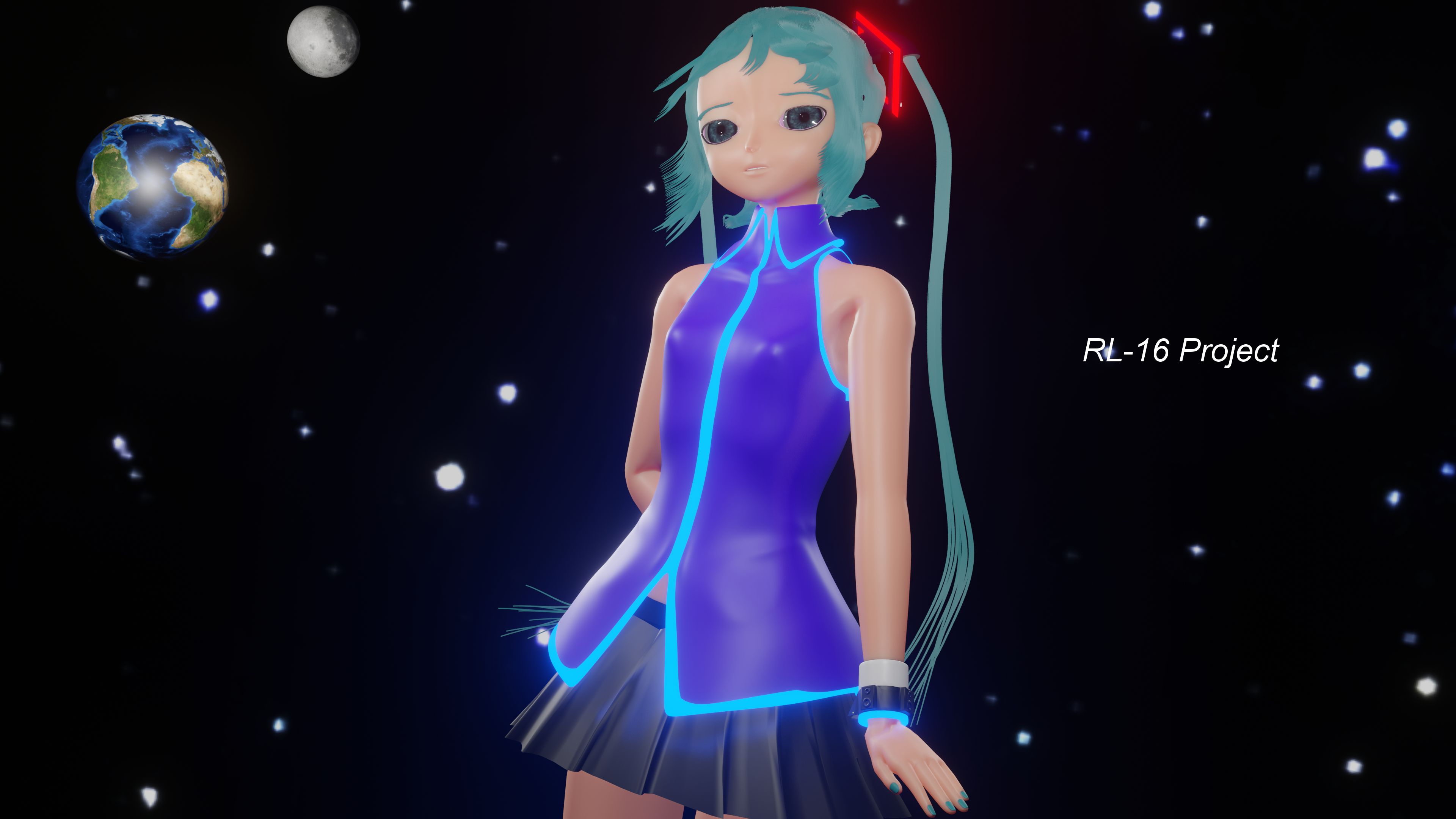 Descarga gratuita de fondo de pantalla para móvil de Tierra, Vocaloid, Animado, Pelo Largo, Hatsune Miku, Licuadora, Licuadora Modelo 3D.