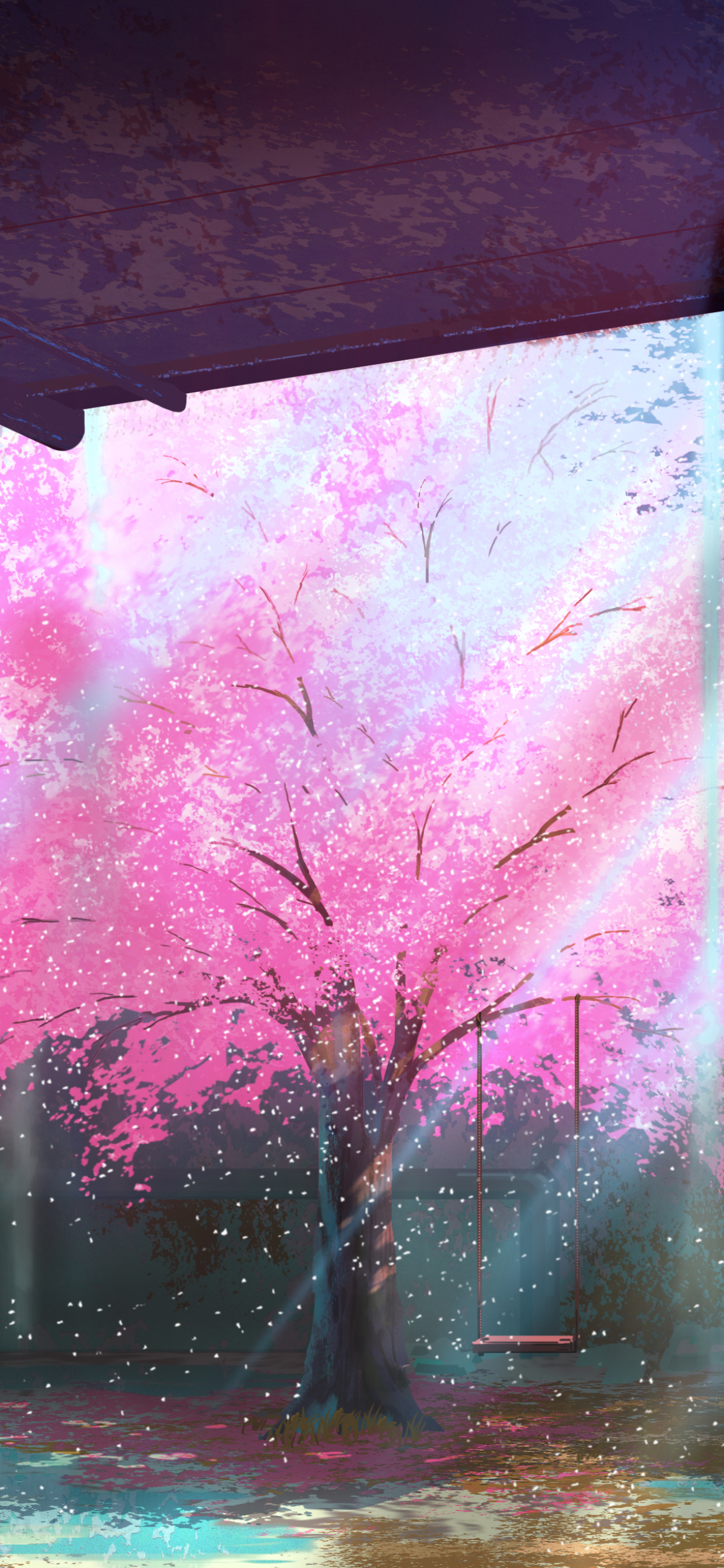 Download mobile wallpaper Anime, Sakura, Tree, Fall for free.