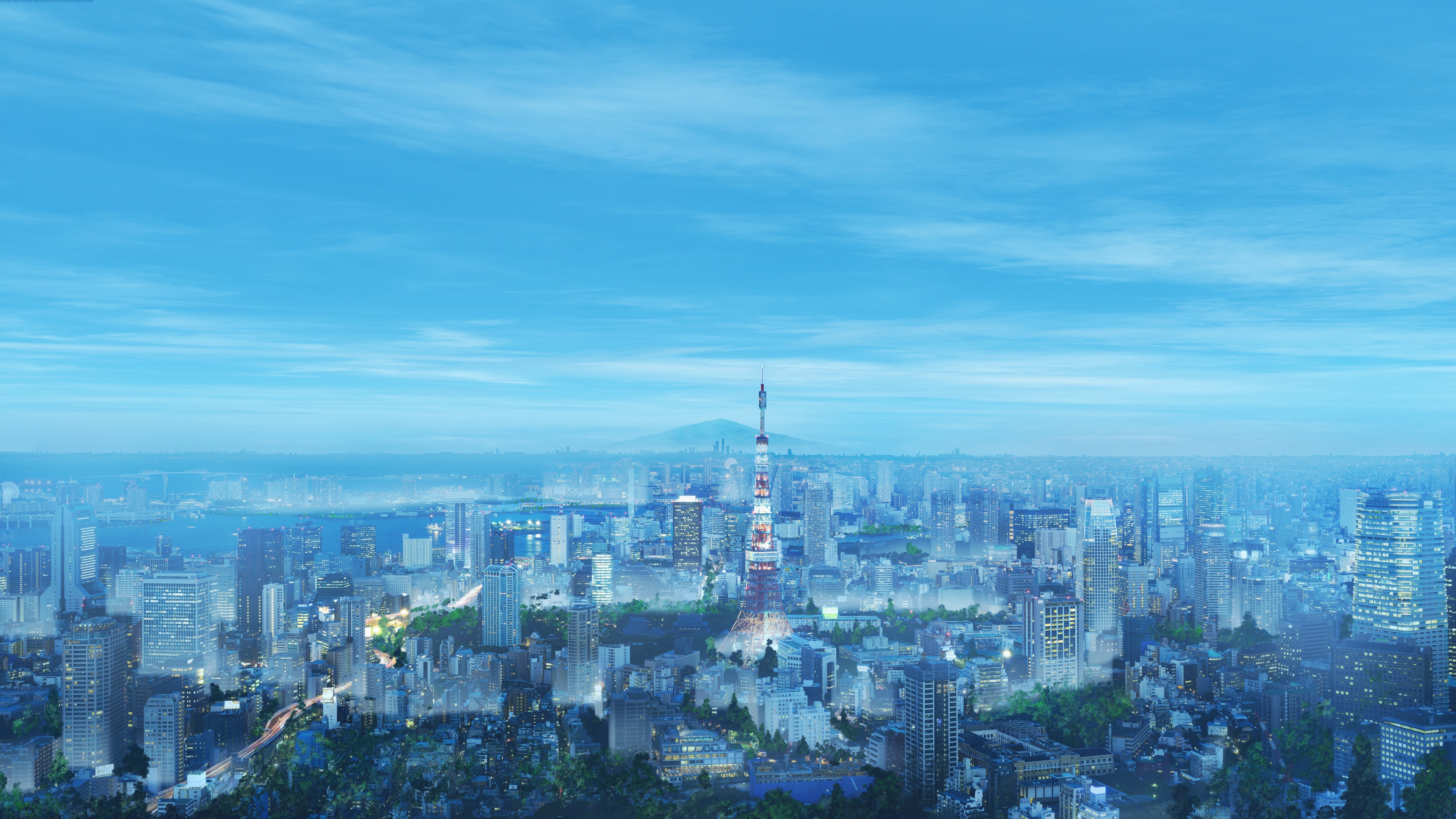 Скачать обои бесплатно Аниме, Город, Токио картинка на рабочий стол ПК