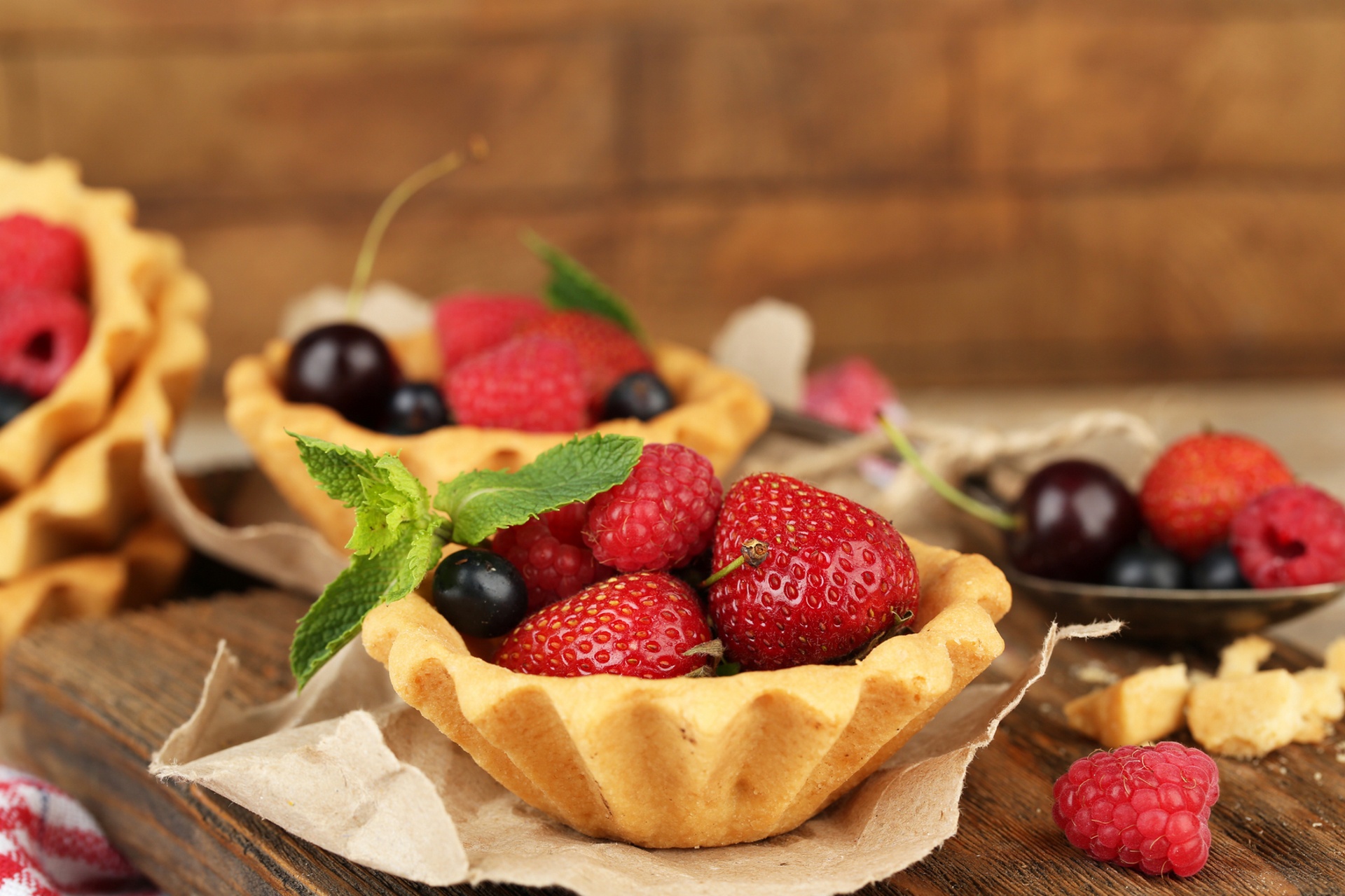 Download mobile wallpaper Food, Strawberry, Cherry, Dessert, Still Life, Berry, Fruit, Pastry for free.
