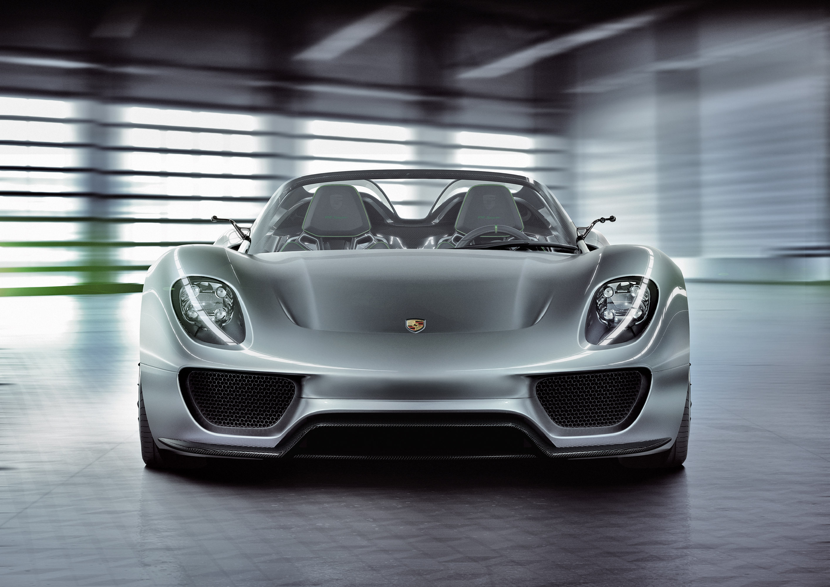 Laden Sie das Porsche, Autos, Supersportwagen, Fahrzeuge, Silbernes Auto, Porsche 918 Spyder-Bild kostenlos auf Ihren PC-Desktop herunter