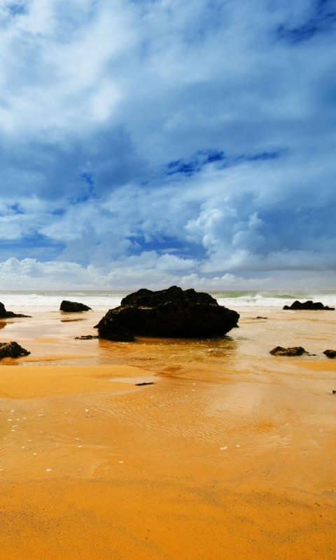 Download mobile wallpaper Landscape, Sky, Beach, Sand, Ocean, Earth, Cloud for free.