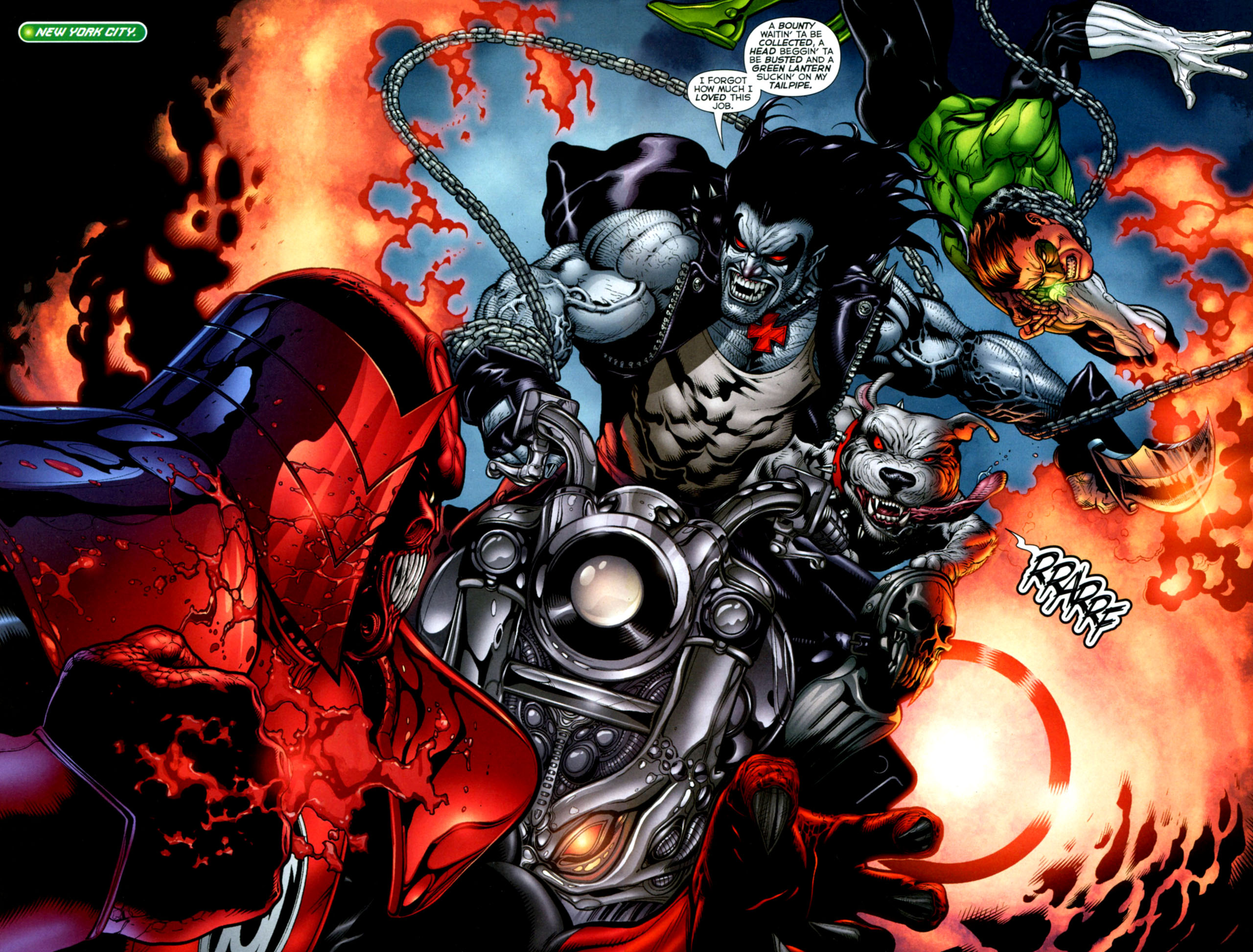 comics, omega men, green lantern, lobo (dc comics), red lantern