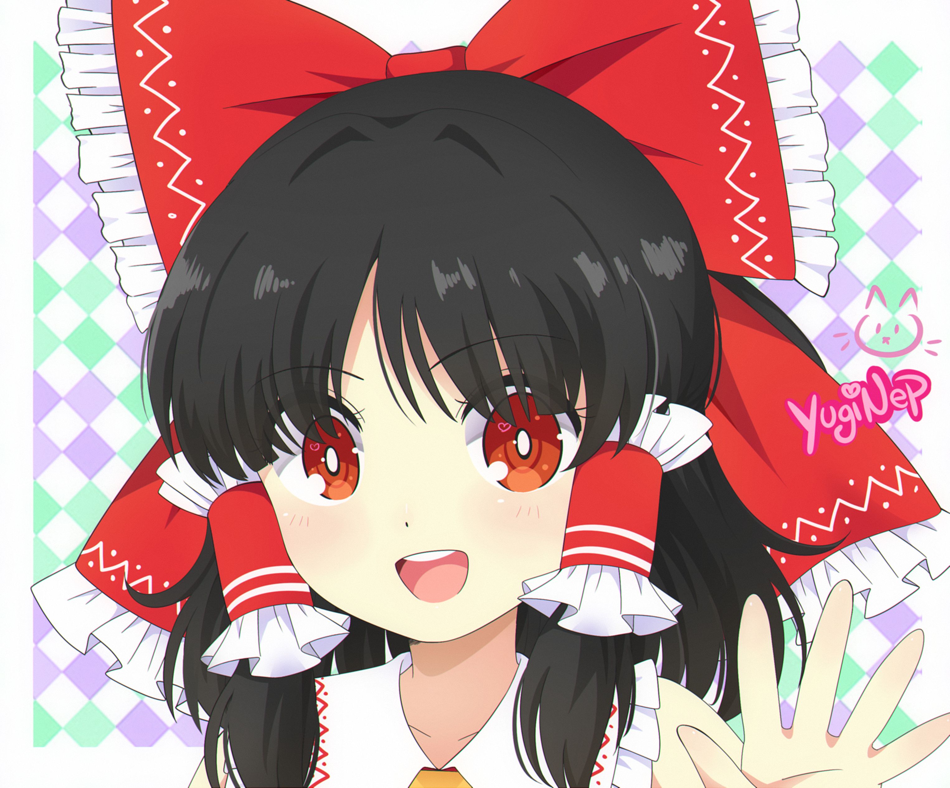 Handy-Wallpaper Animes, Tuhu, Reimu Hakurei kostenlos herunterladen.