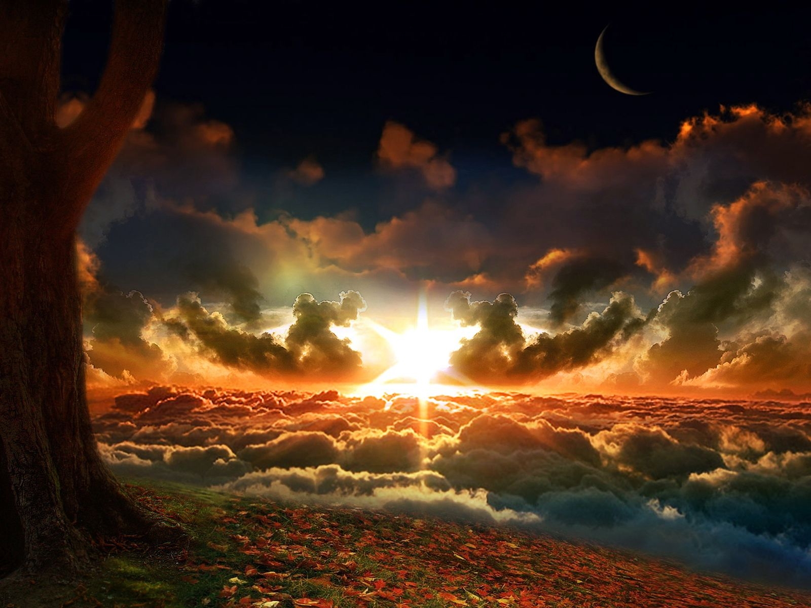 Laden Sie das Sonnenuntergang, Künstlerisch-Bild kostenlos auf Ihren PC-Desktop herunter