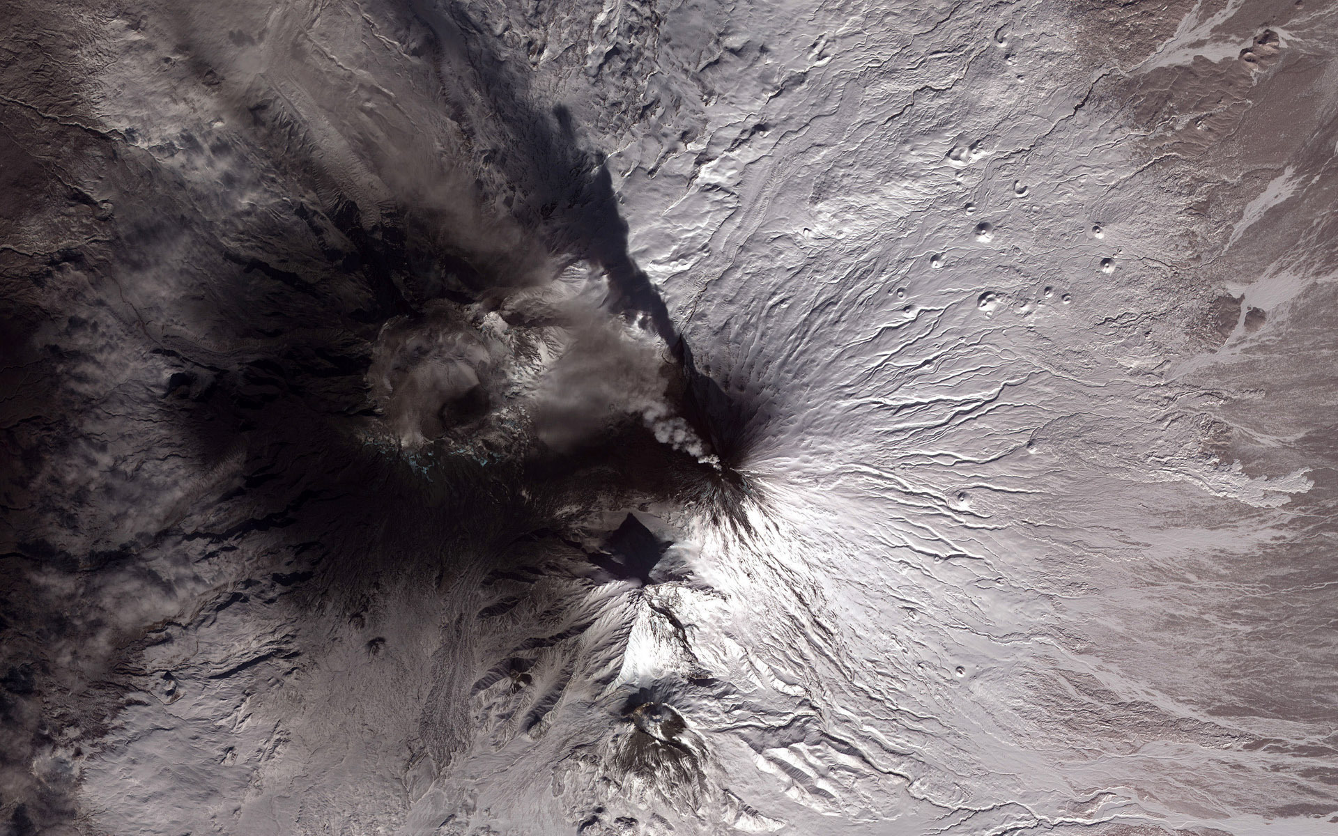Descarga gratis la imagen Volcán, Tierra/naturaleza, Desde El Espacio en el escritorio de tu PC