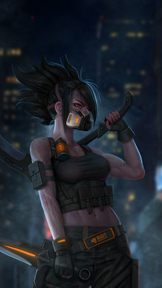 Download mobile wallpaper League Of Legends, Video Game, Black Hair, Woman Warrior, Akali (League Of Legends) for free.