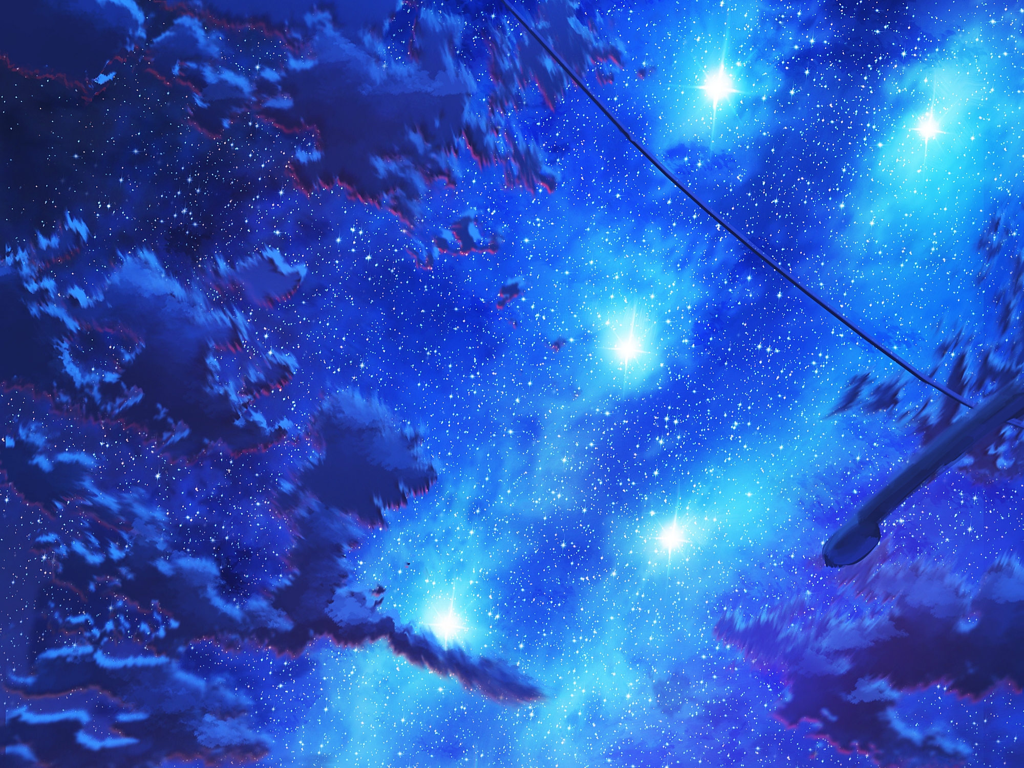 Download mobile wallpaper Anime, Sky, Starry Sky for free.