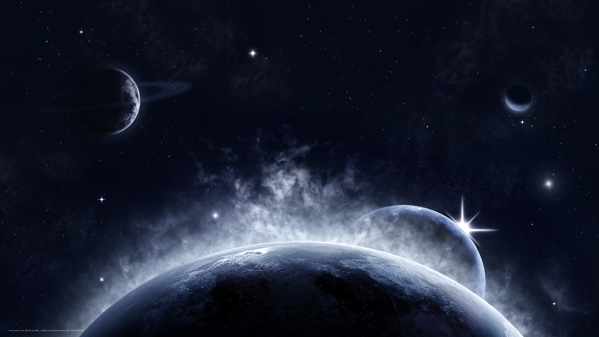 Скачать обои бесплатно Планеты, Космос, Звезды, Планета, Научная Фантастика картинка на рабочий стол ПК