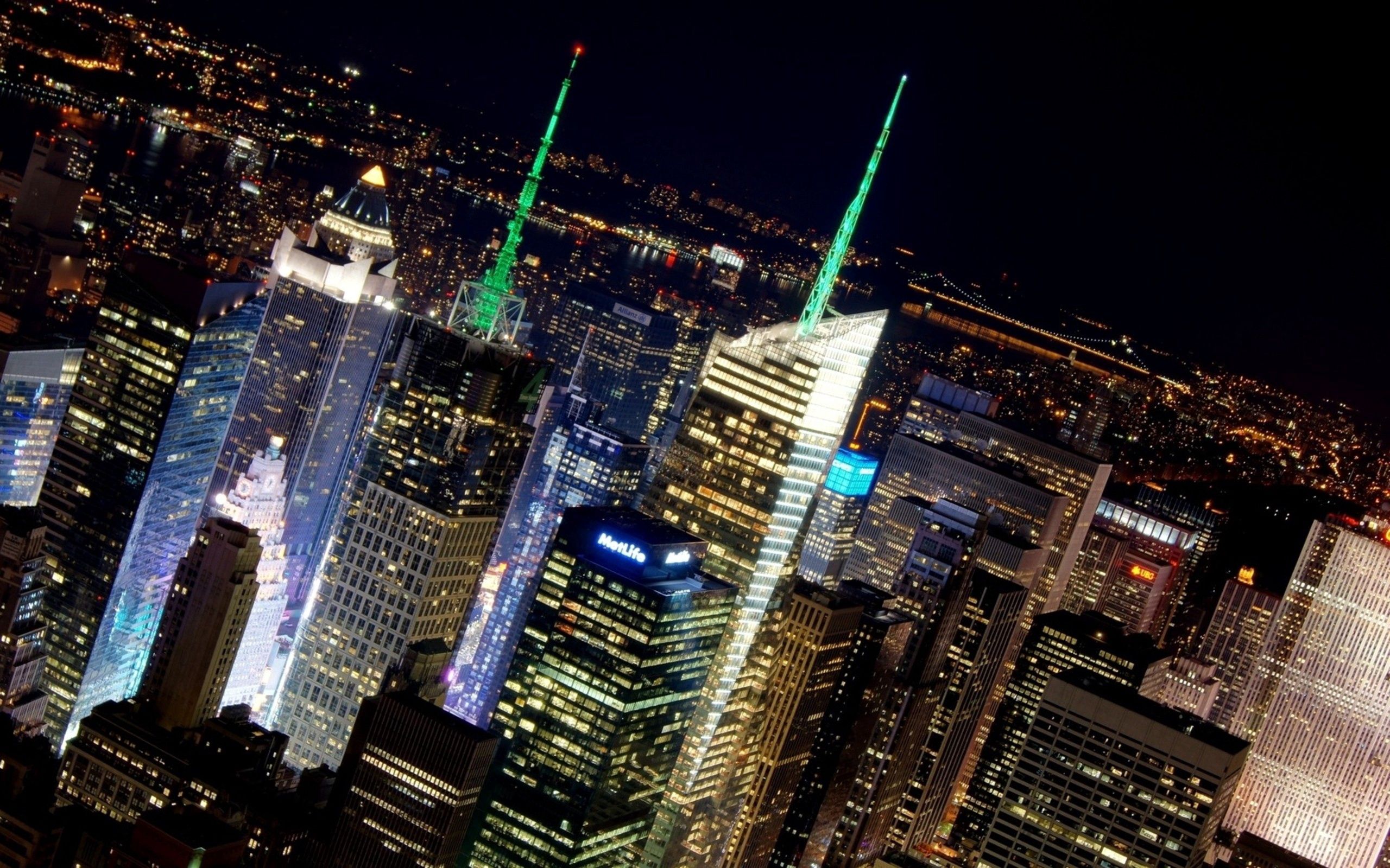 PCデスクトップに都市, ナイト, 建物, 輝く, 光, 高層ビル, 高 層 ビル, ニューヨーク州, ニューヨーク画像を無料でダウンロード