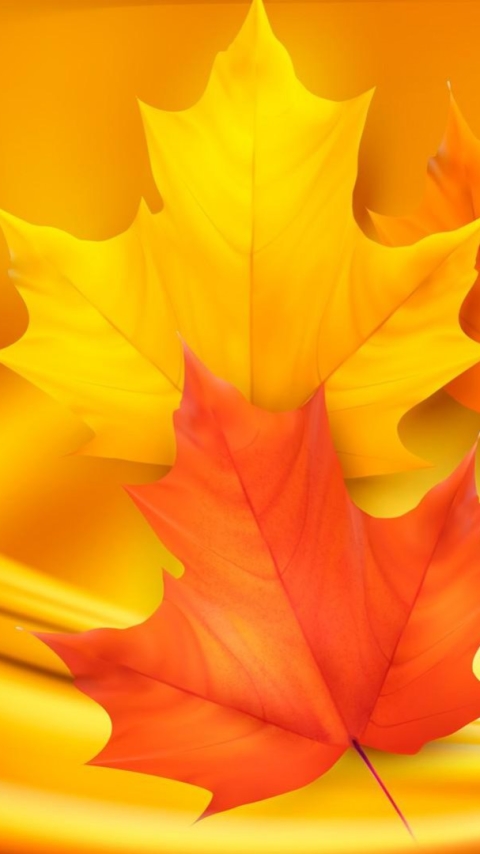 Download mobile wallpaper Leaf, Fall, Artistic, Maple Leaf, Orange (Color) for free.