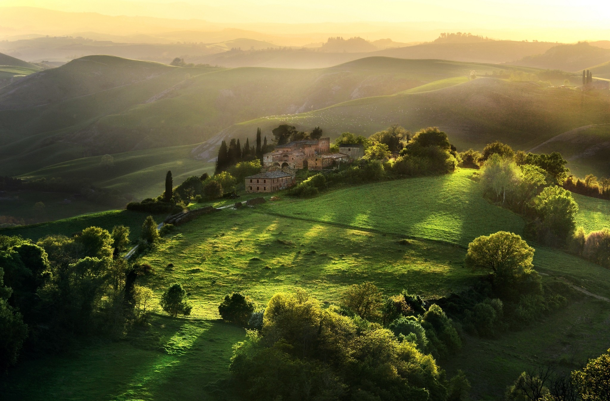 tuscany, photography, italy, sunlight, valley