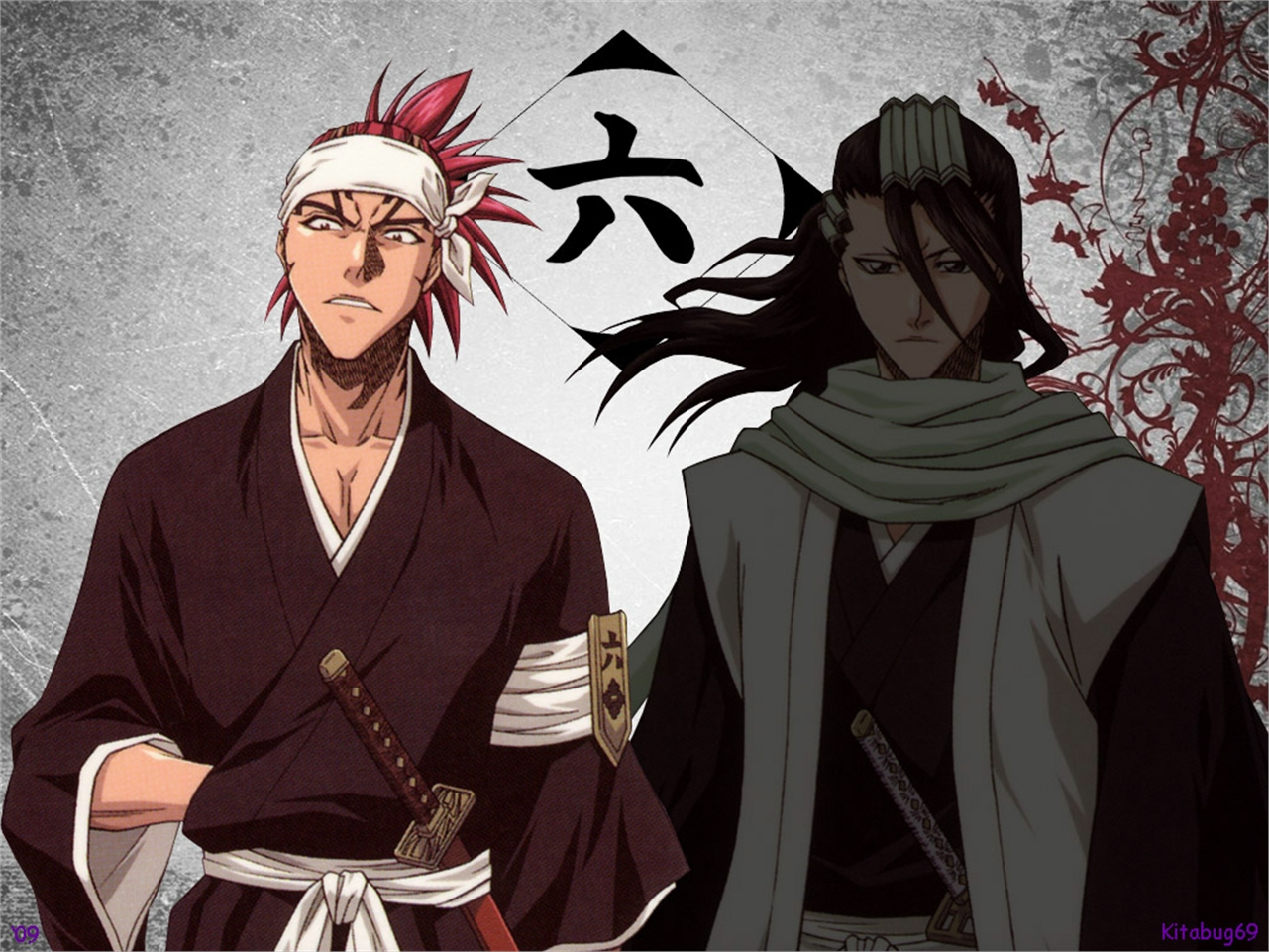 Free download wallpaper Anime, Bleach, Renji Abarai, Byakuya Kuchiki on your PC desktop