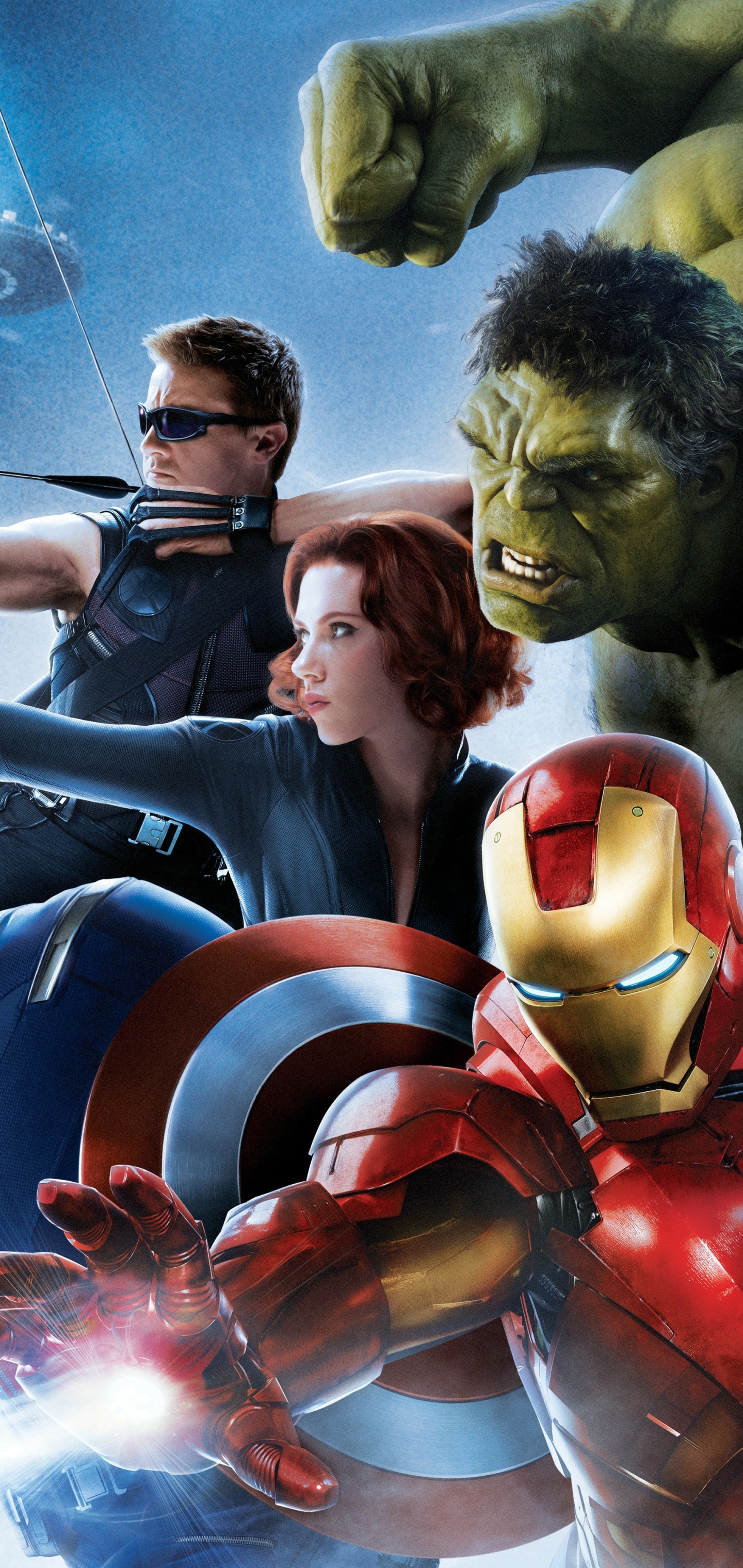 Download mobile wallpaper Hulk, Iron Man, Captain America, Movie, Black Widow, Hawkeye, The Avengers, Avengers: Age Of Ultron for free.