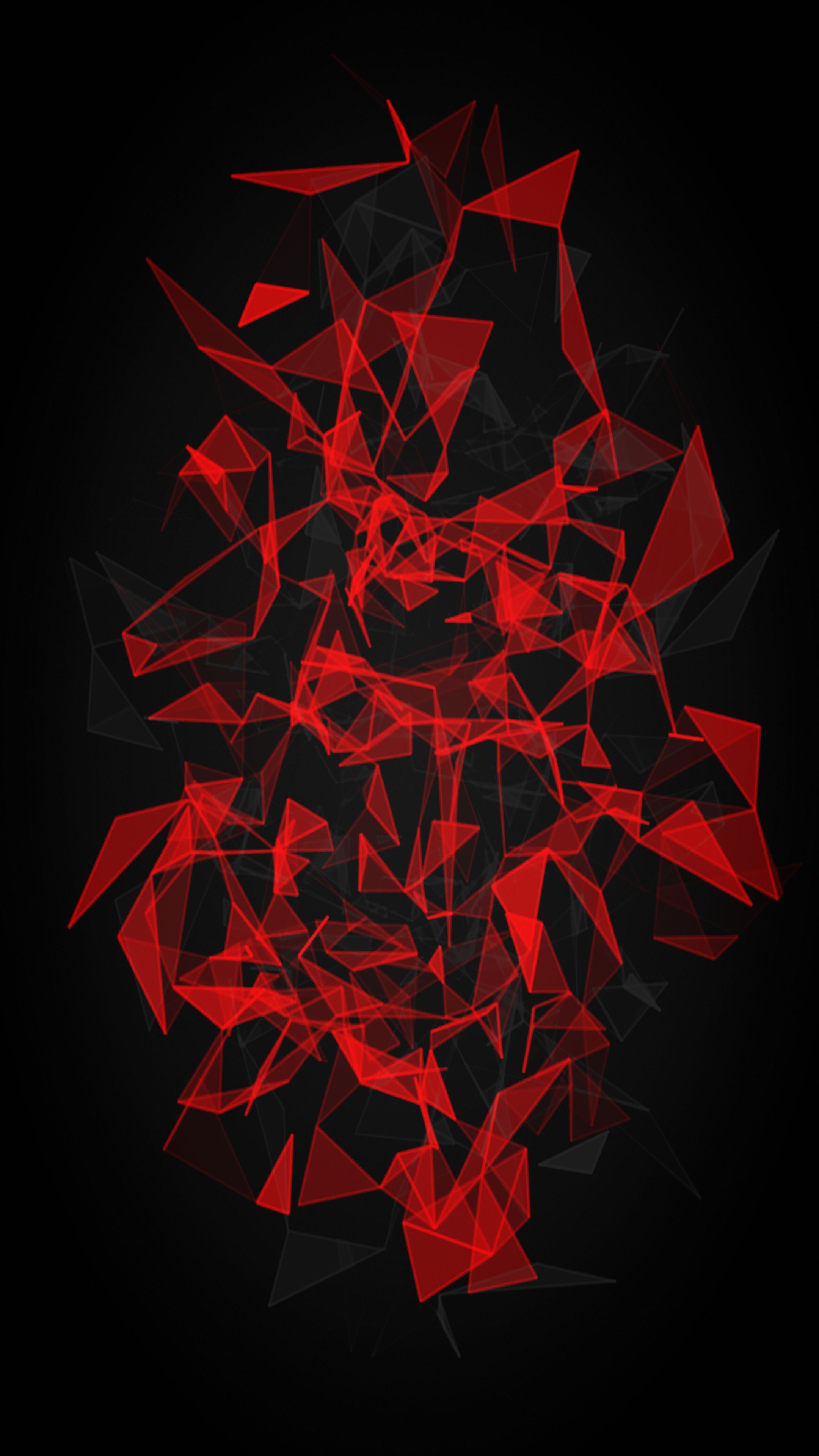 1391413 descargar fondo de pantalla abstracto, rojo, negro, triángulo, polígono: protectores de pantalla e imágenes gratis