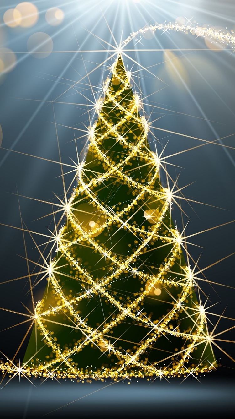 Download mobile wallpaper Christmas, Holiday, Christmas Tree, Christmas Lights for free.