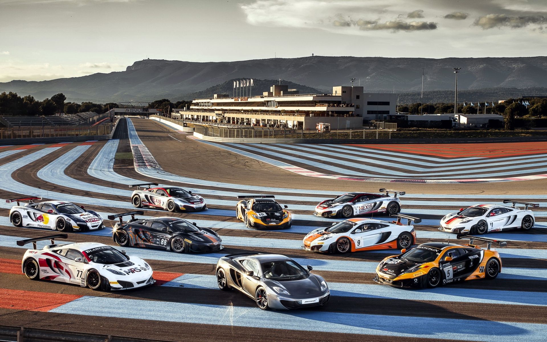 supercar, cars, mp4 12c, mp4 12s, sky, mclaren, racing track, race track, paul ricard HD wallpaper