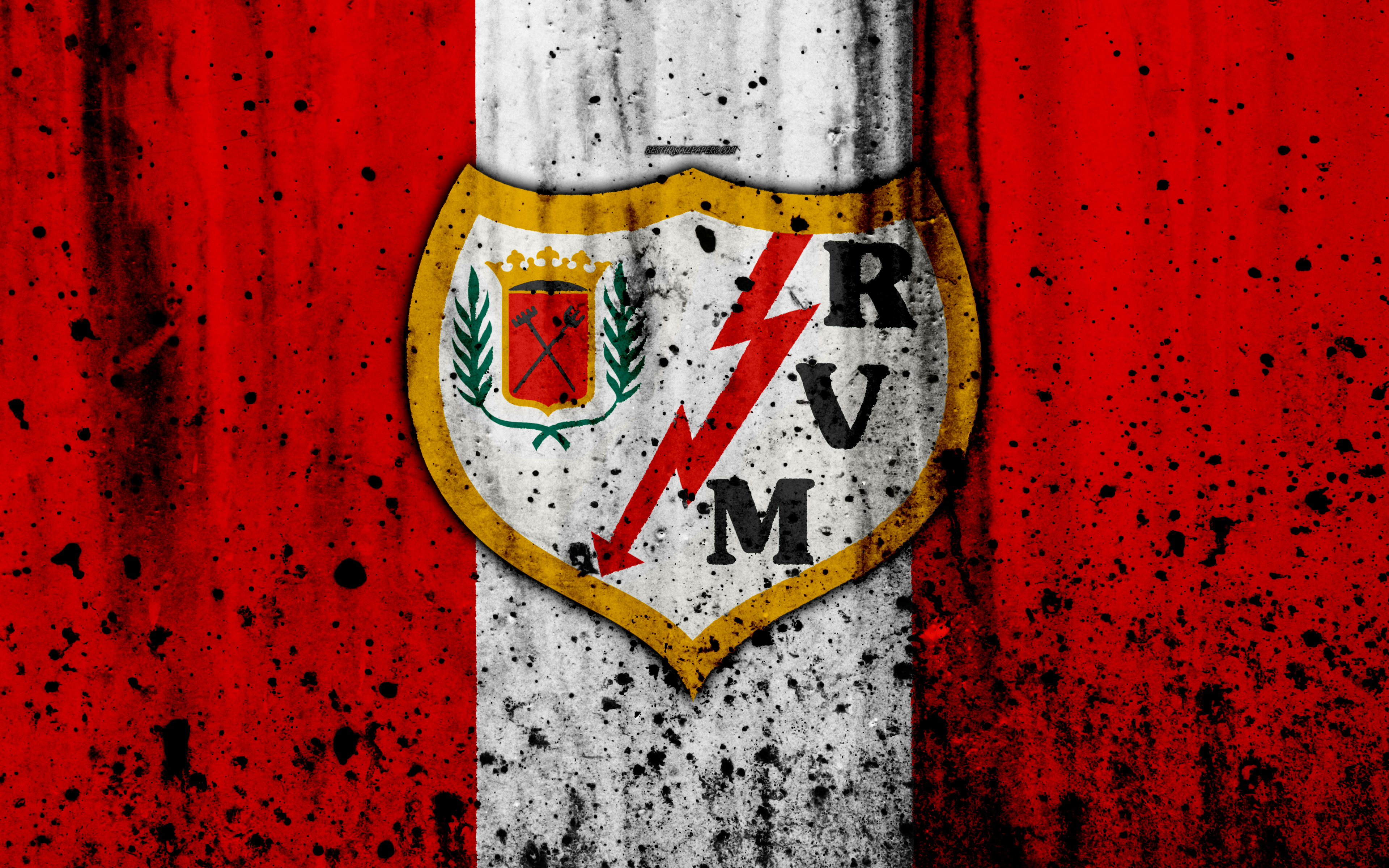 Free download wallpaper Sports, Logo, Emblem, Soccer, Rayo Vallecano on your PC desktop
