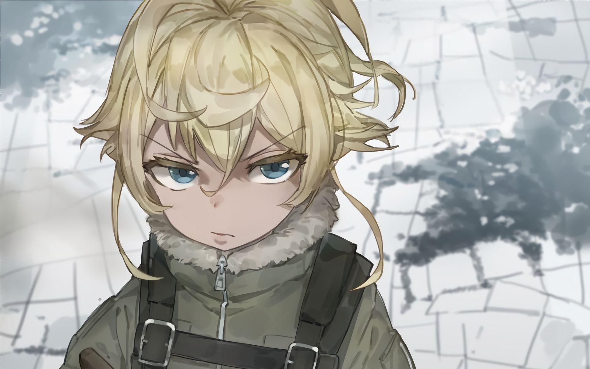 Baixar papel de parede para celular de Anime, Olhos Aqua, Cabelo Loiro, Youjo Senki, Tanya Degurechaff gratuito.