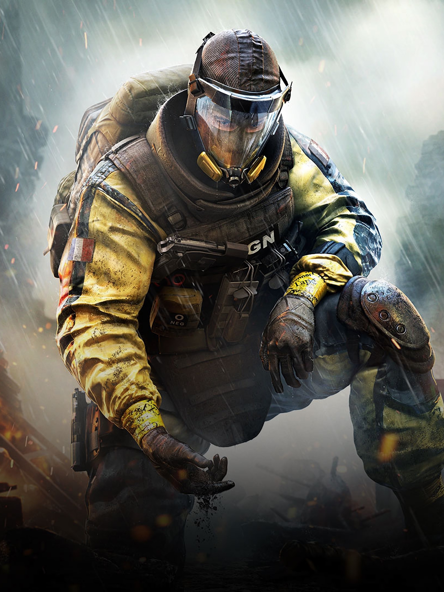 Download mobile wallpaper Gas Mask, Video Game, Tom Clancy's Rainbow Six: Siege for free.