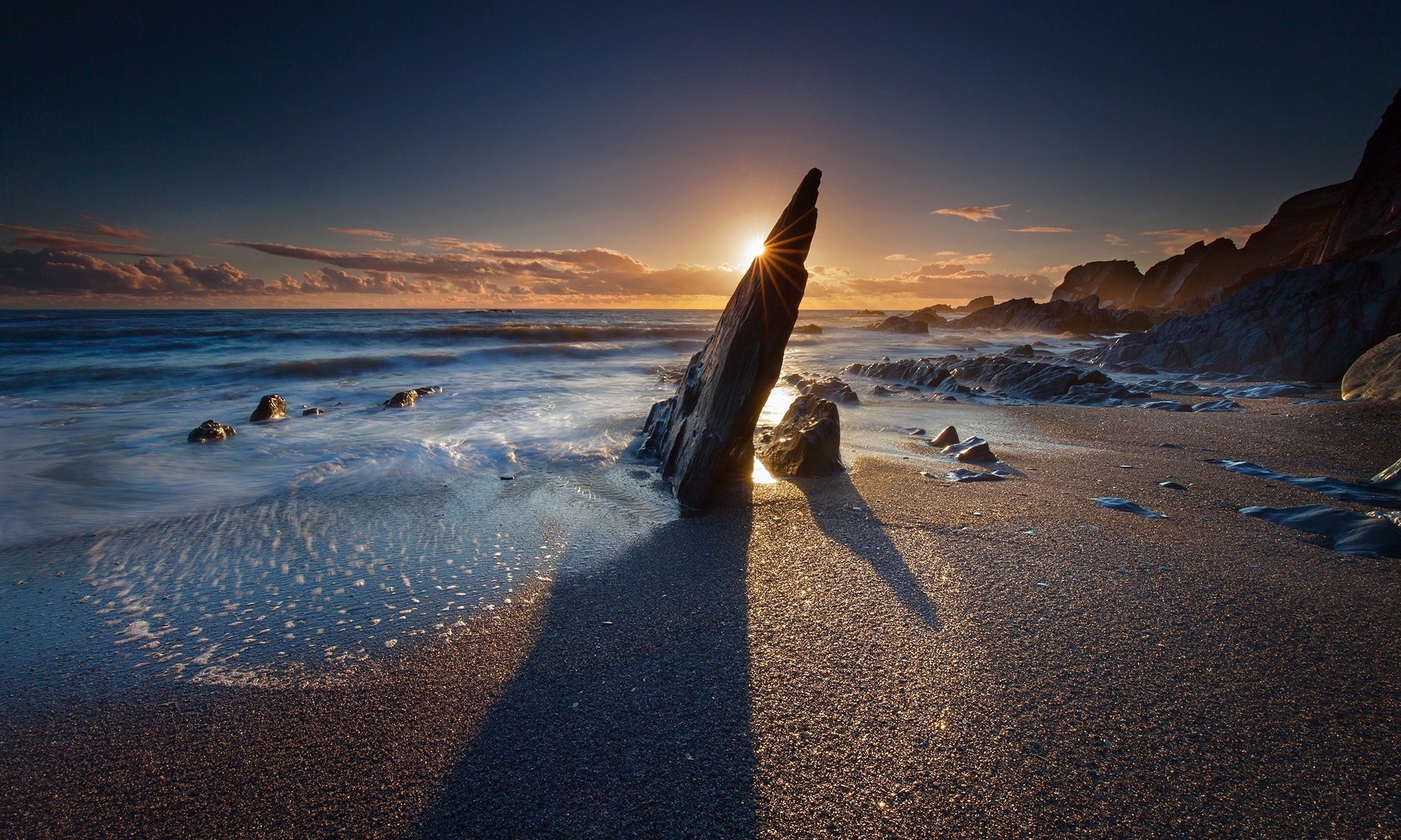 Handy-Wallpaper Natur, Horizont, Ozean, Sonnenaufgang, Erde/natur kostenlos herunterladen.