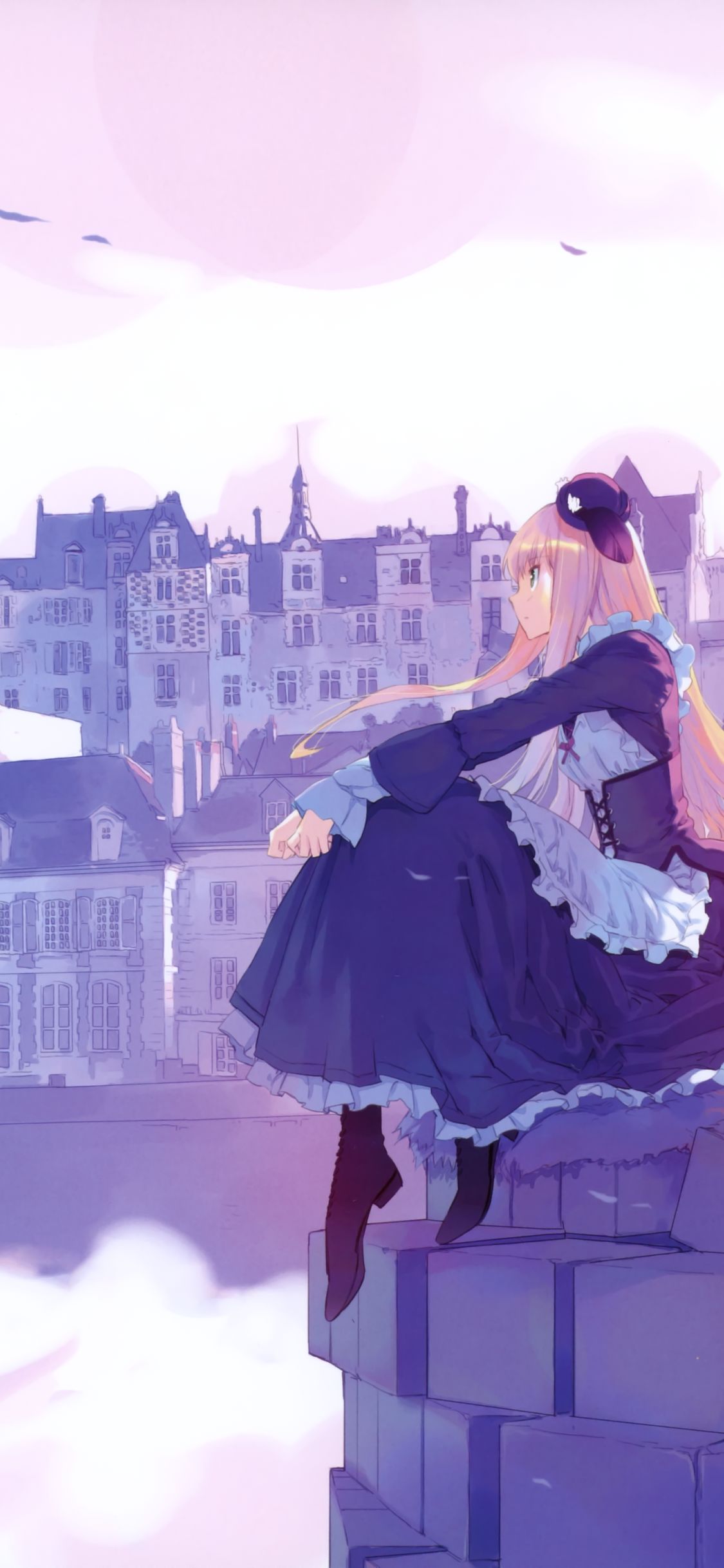 Download mobile wallpaper Anime, Alice In Wonderland, Blonde, Hat, Dress, Town, Alice (Alice In Wonderland) for free.
