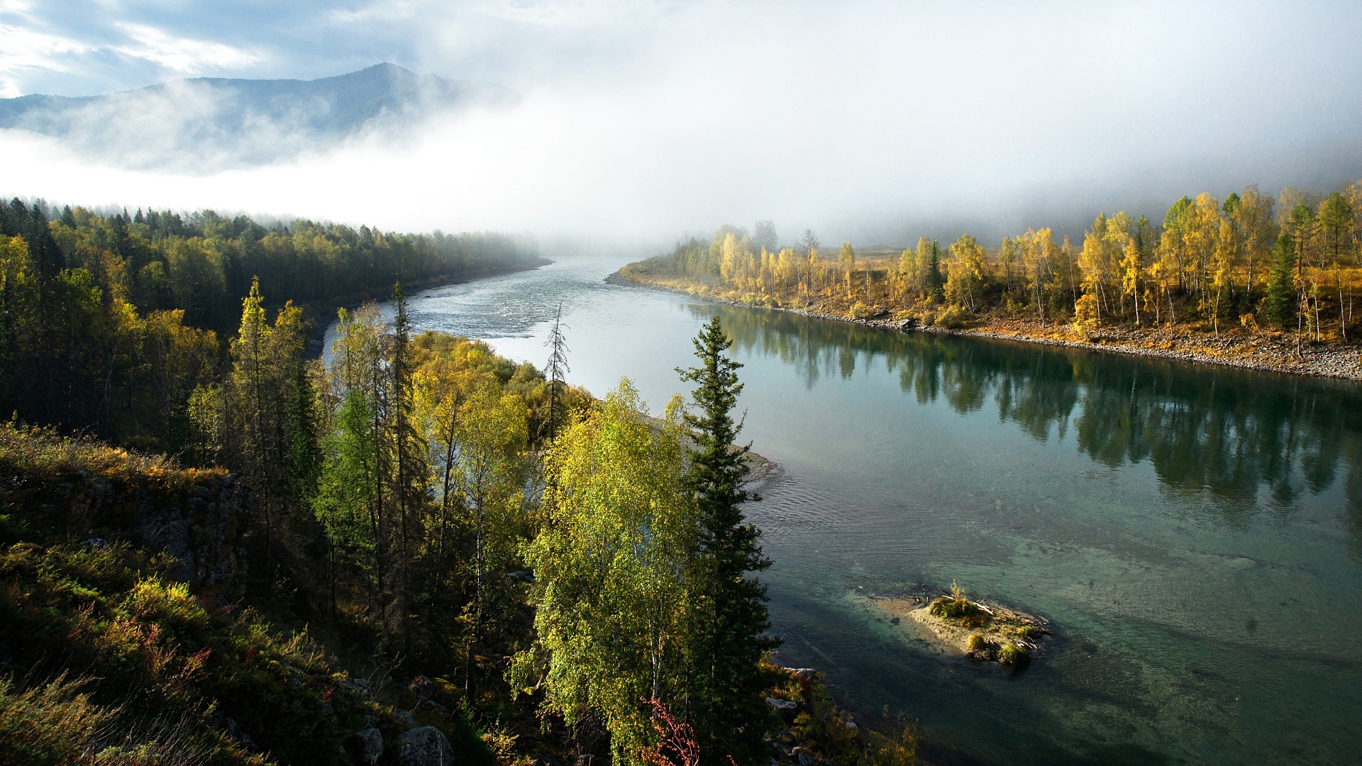 Free download wallpaper Nature, Fog, Earth, River on your PC desktop