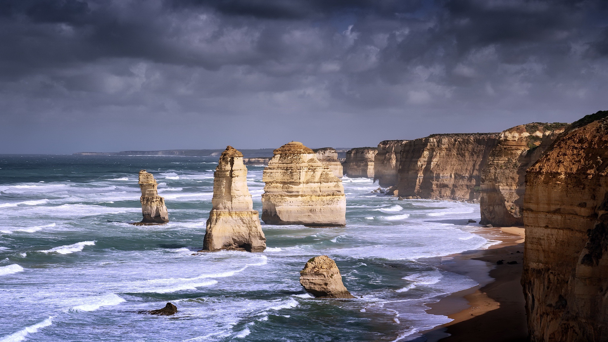 PCデスクトップに海岸, 崖, 地球, オーストラリア, 十二使徒画像を無料でダウンロード