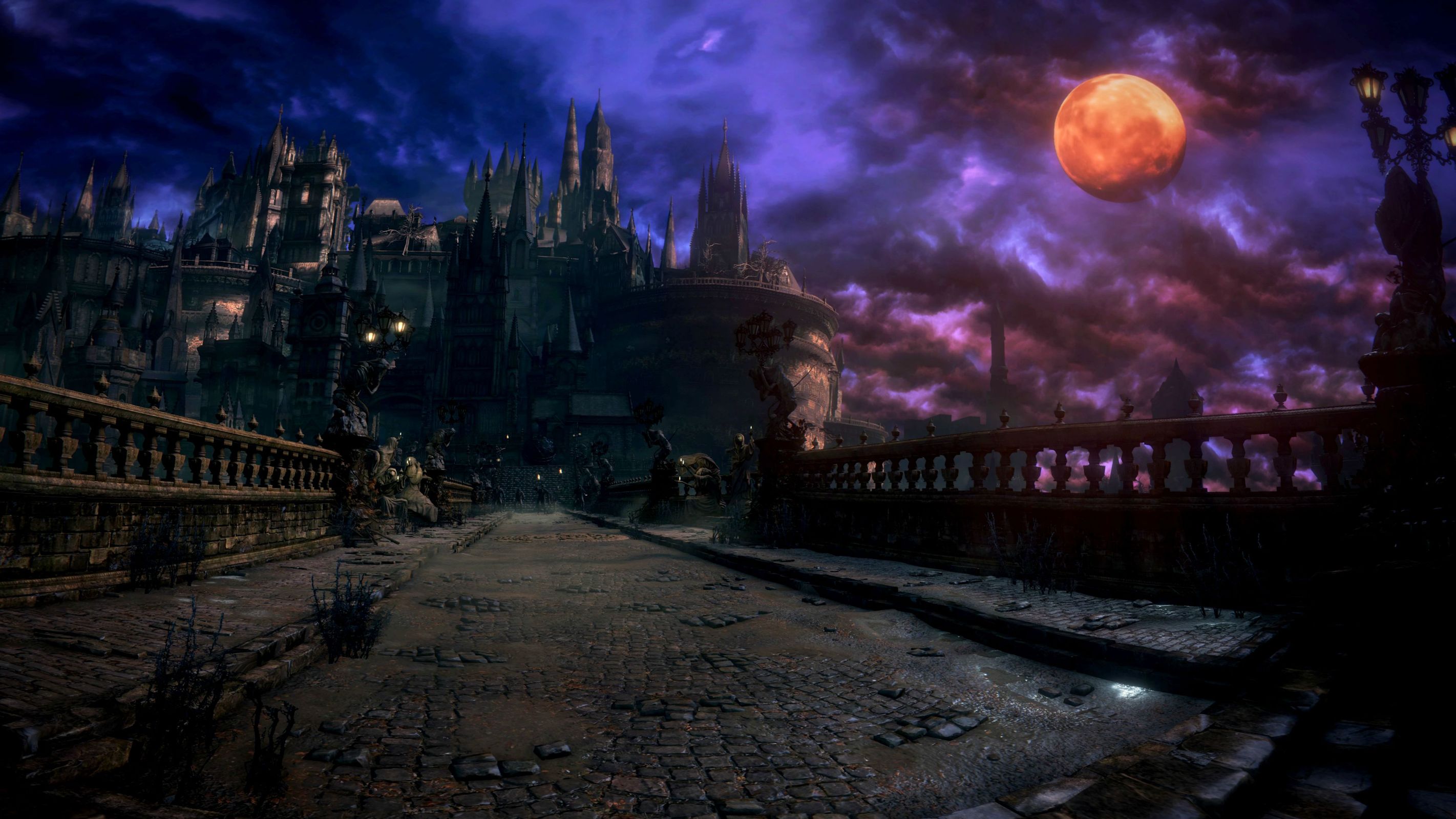 Free download wallpaper Fantasy, Night, Moon, Castles, Dark, Cloud, Castle on your PC desktop