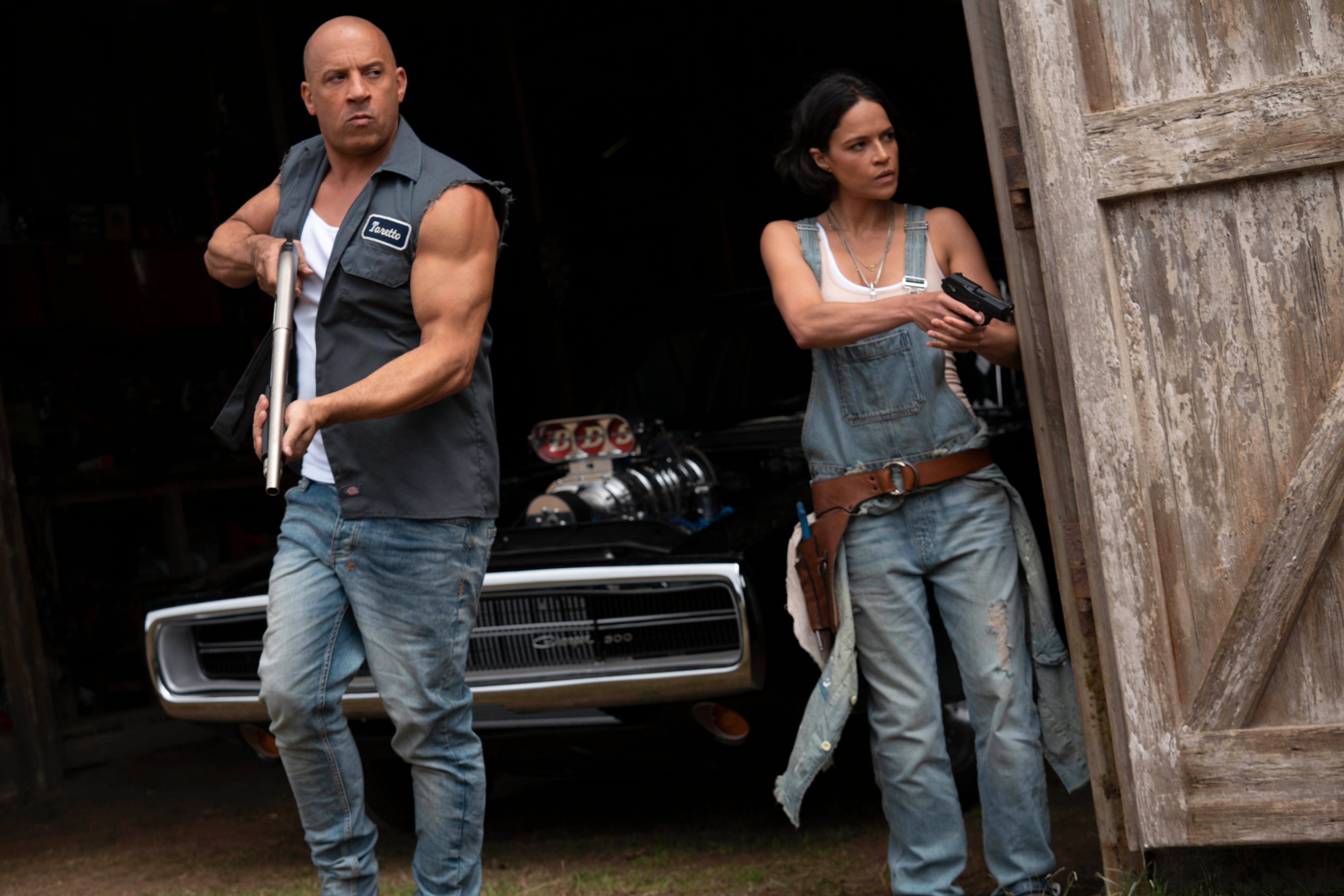Handy-Wallpaper Vin Diesel, Filme, Dominik Toretto, Michelle Rodriguez, Fast & Furious Neues Modell Originalteile, Letty Ortiz, Fast & Furious 9 kostenlos herunterladen.