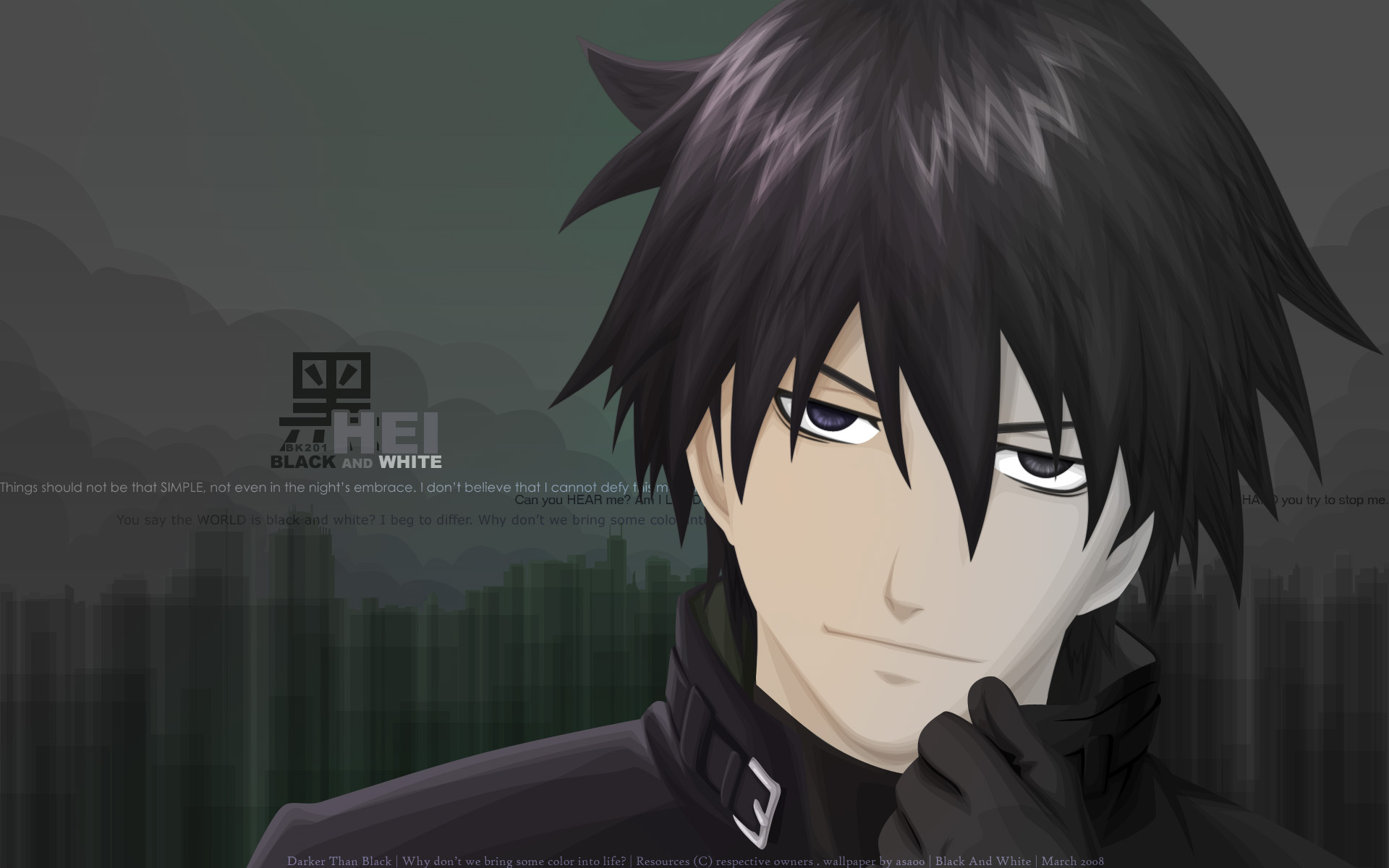 692893 Hintergrundbild herunterladen animes, darker than black: kuro no keiyakusha, hei (dunkler als schwarz) - Bildschirmschoner und Bilder kostenlos