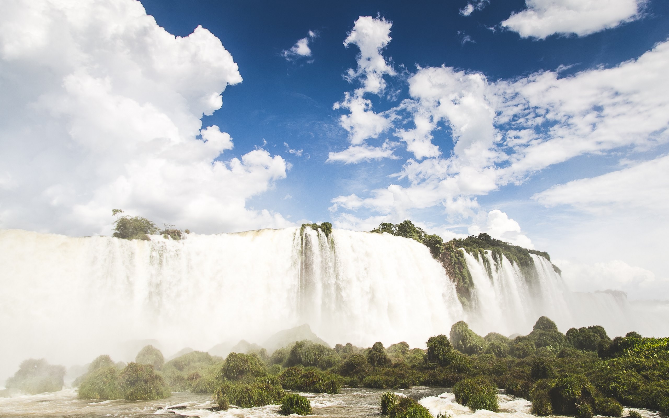 earth, iguazu falls, cloud, landscape, waterfall, waterfalls