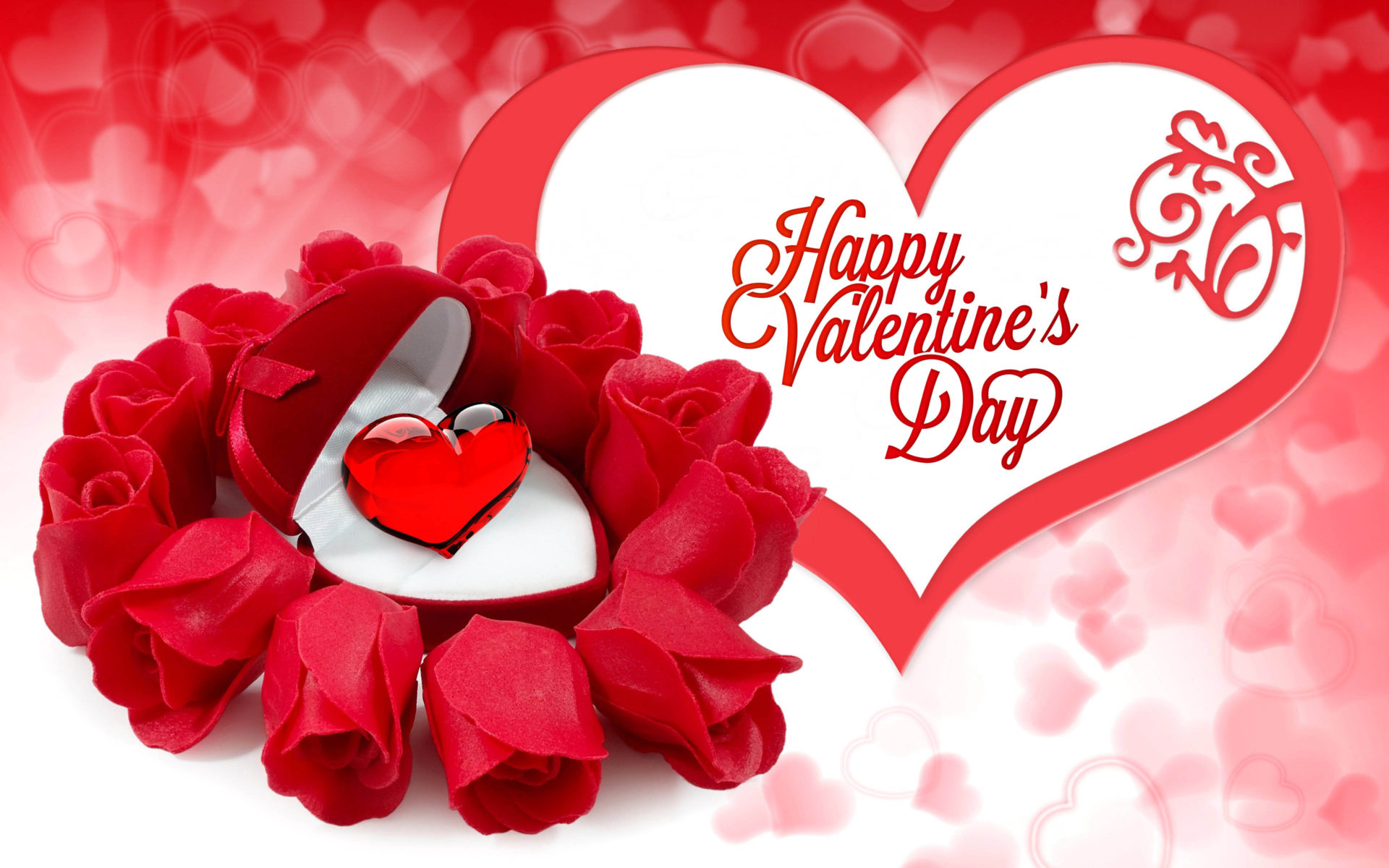 PCデスクトップに薔薇, 愛する, バレンタイン・デー, 心臓, ホリデー画像を無料でダウンロード